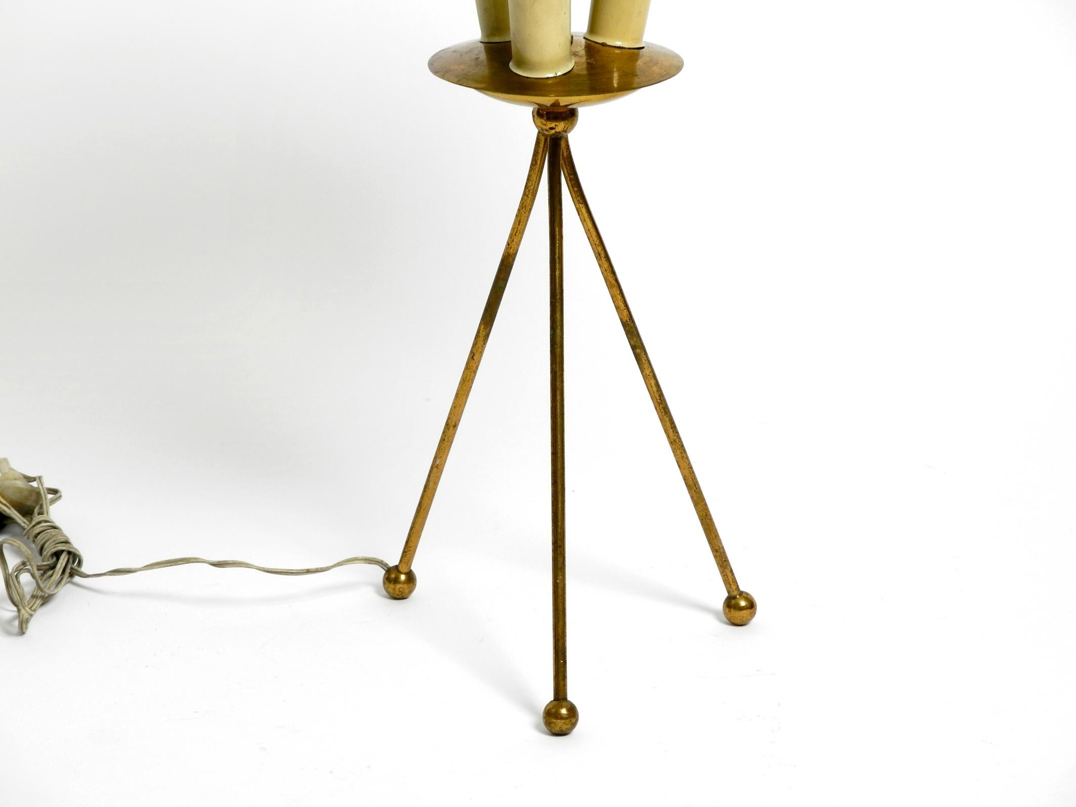 Beautiful Very Rare Large Italian Mid Century Tripod Table Lamp or Floor Lamp For Sale 7