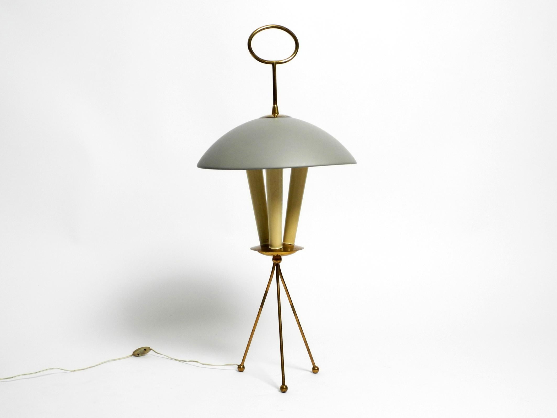 Beautiful Very Rare Large Italian Mid Century Tripod Table Lamp or Floor Lamp For Sale 10