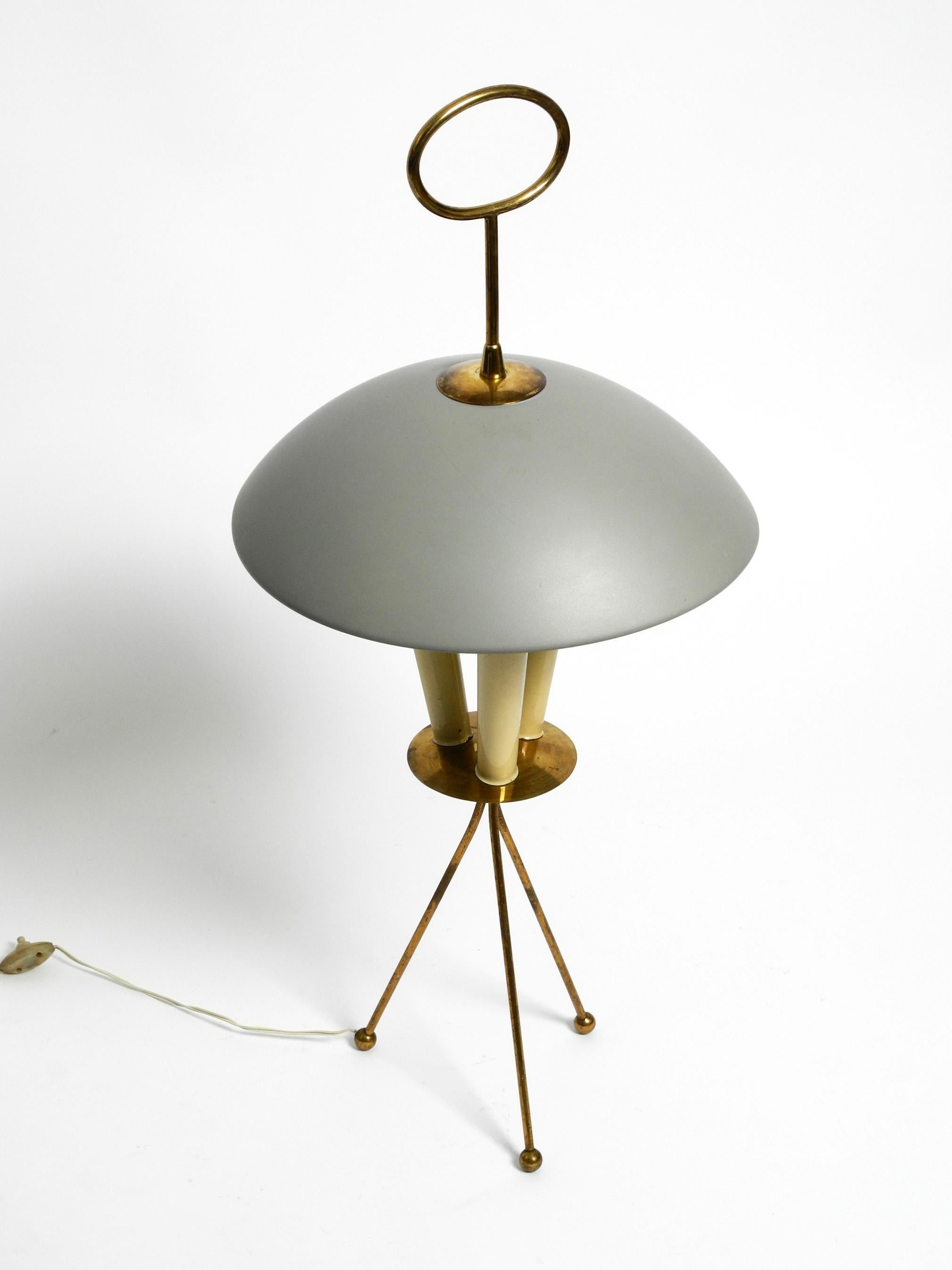 Mid-Century Modern Beautiful Very Rare Large Italian Mid Century Tripod Table Lamp or Floor Lamp For Sale