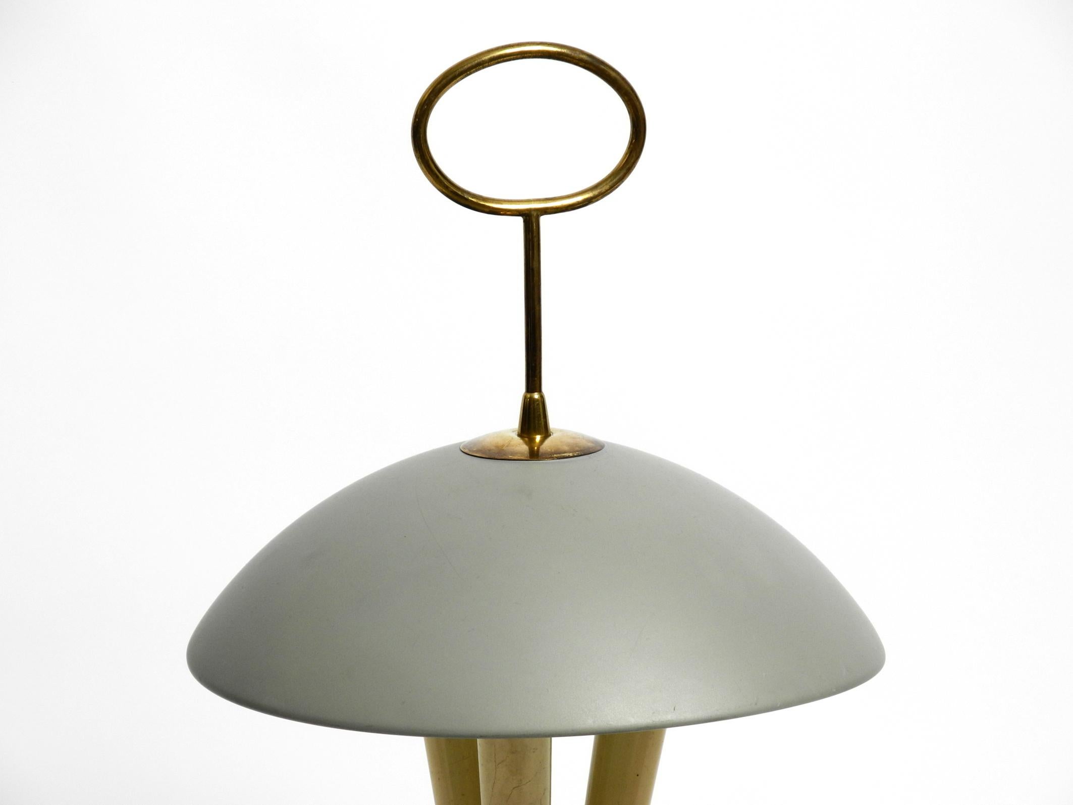 Metal Beautiful Very Rare Large Italian Mid Century Tripod Table Lamp or Floor Lamp For Sale
