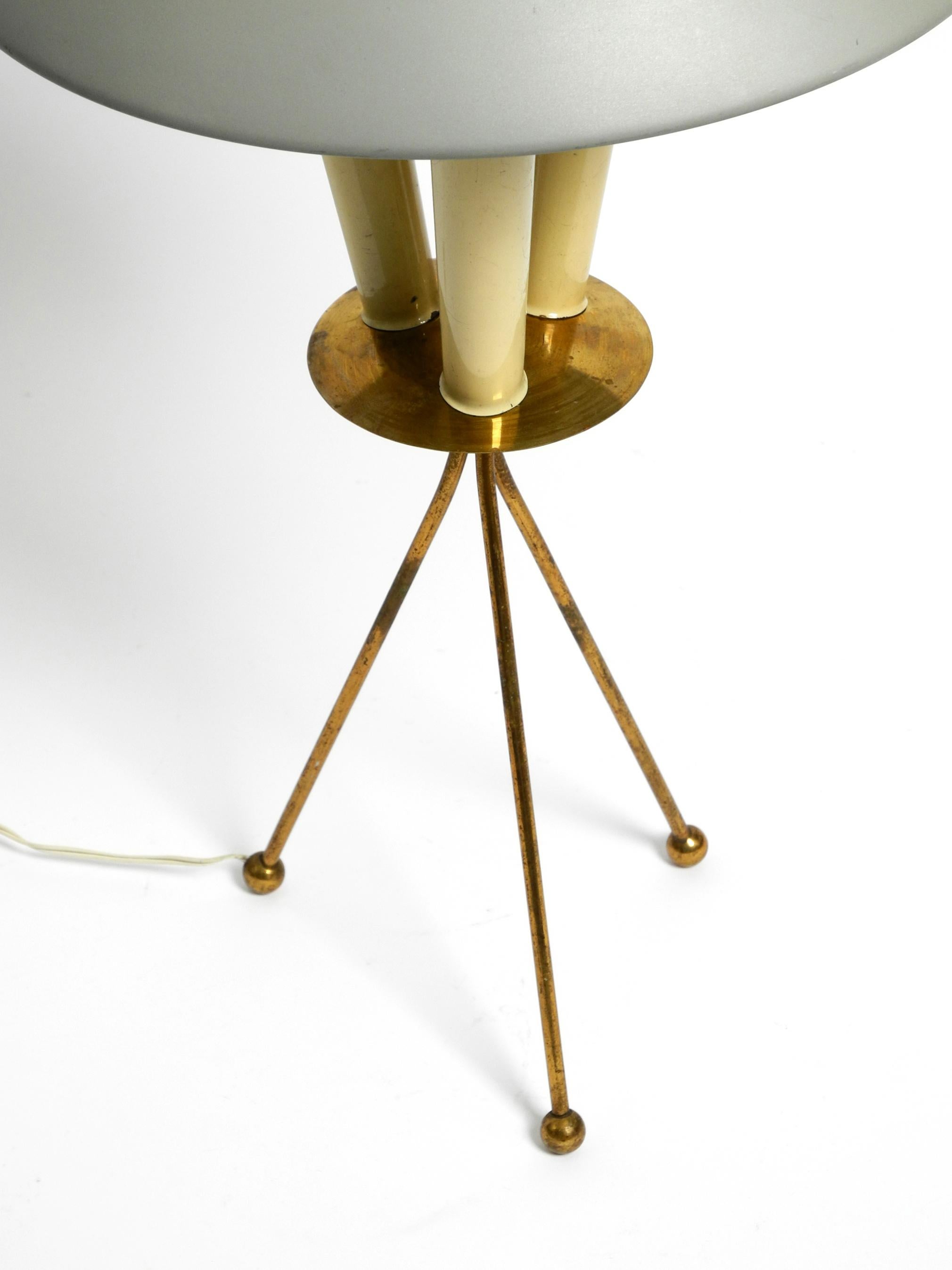 Beautiful Very Rare Large Italian Mid Century Tripod Table Lamp or Floor Lamp For Sale 2