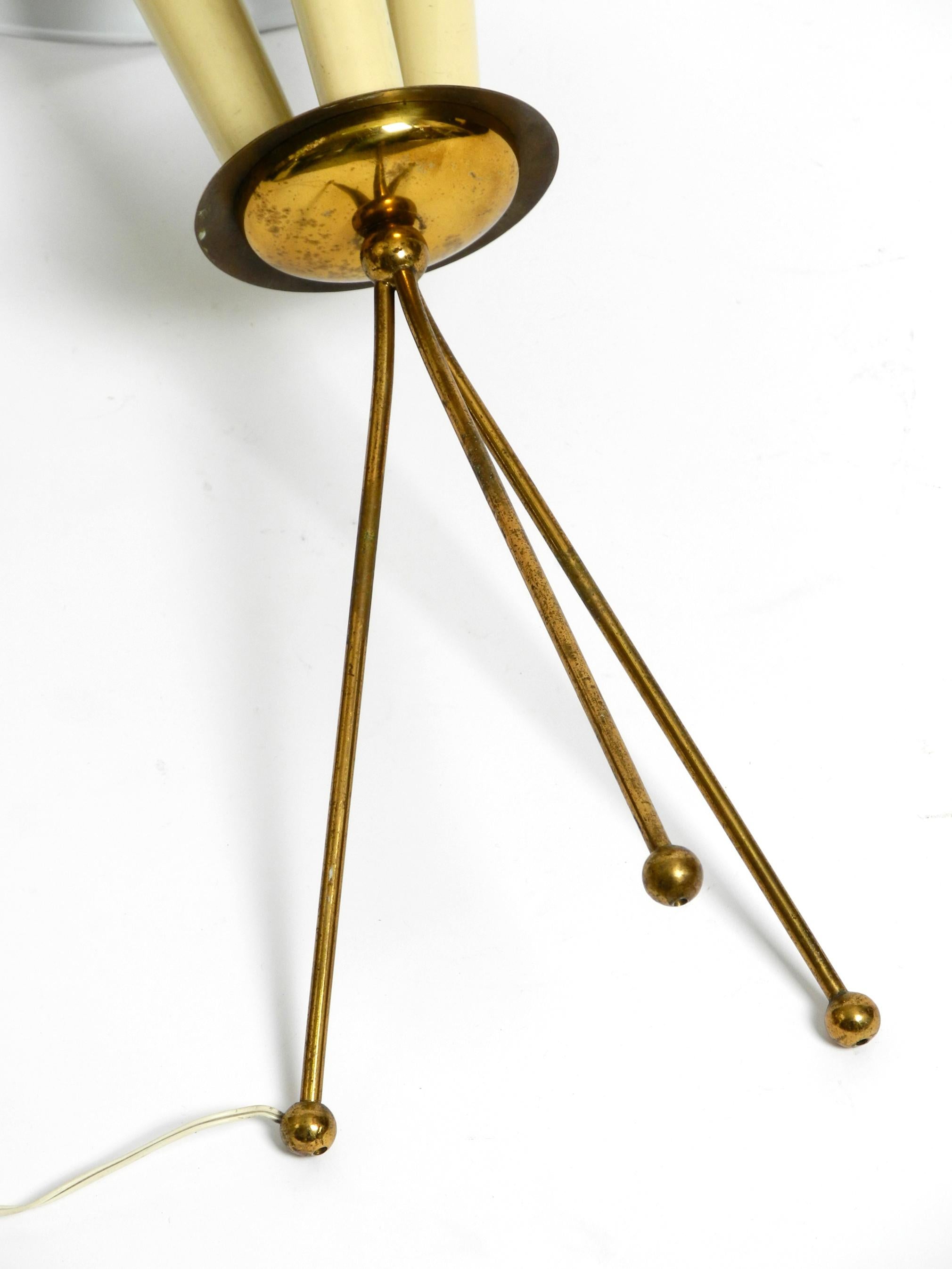 Beautiful Very Rare Large Italian Mid Century Tripod Table Lamp or Floor Lamp For Sale 3