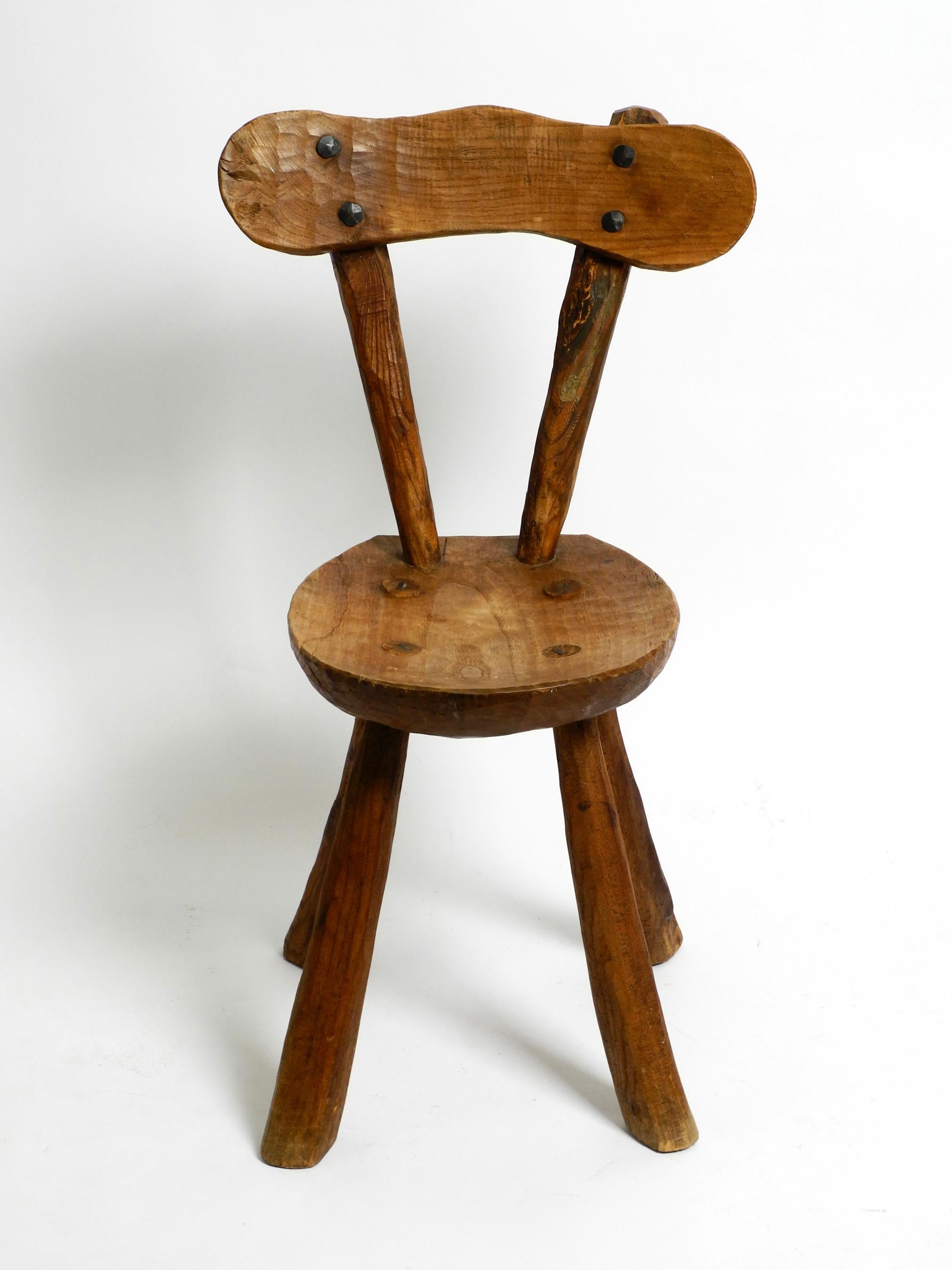 Beautiful, Very Rare Midcentury Spruce Wood Country Chair from Tyrol Austria 10