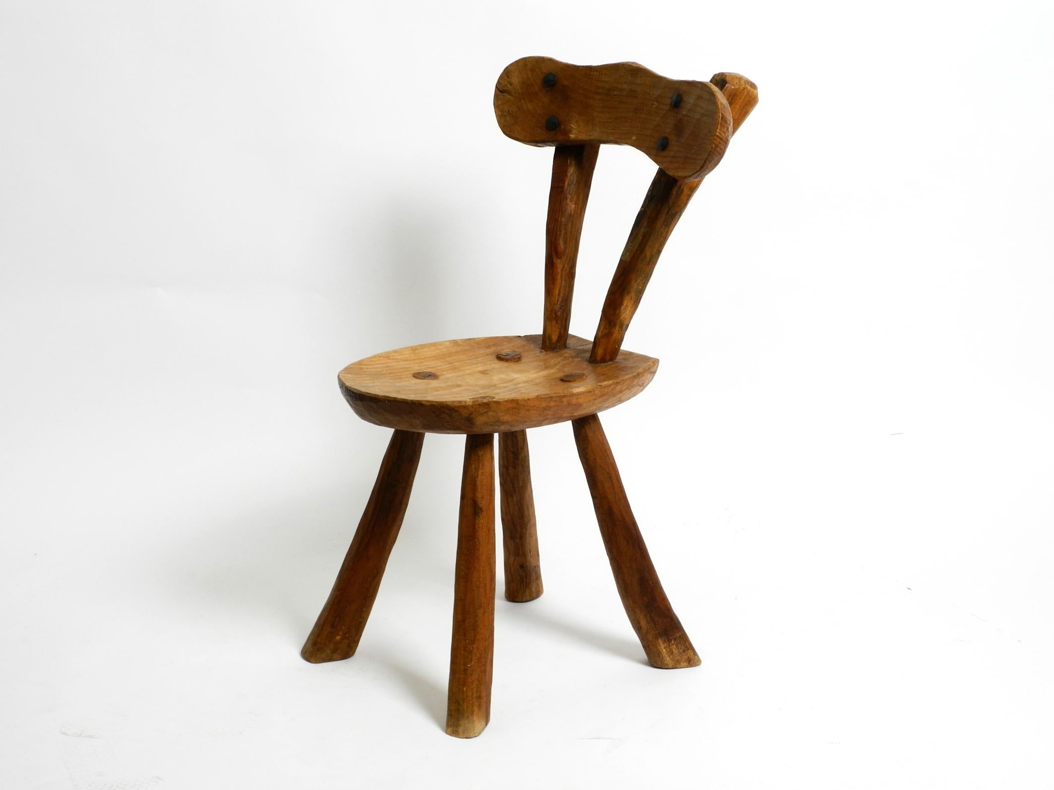Beautiful, Very Rare Midcentury Spruce Wood Country Chair from Tyrol Austria 12