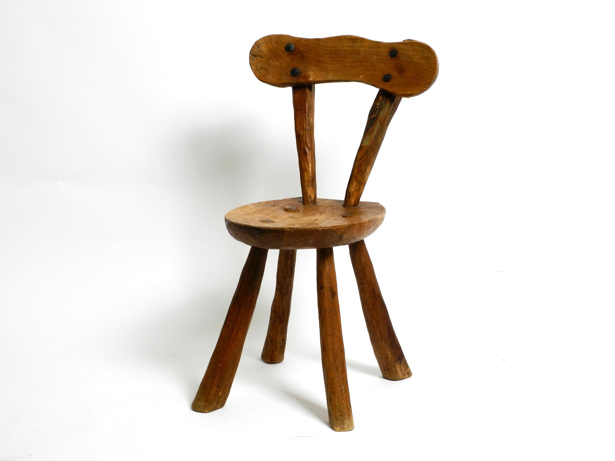 Beautiful, Very Rare Midcentury Spruce Wood Country Chair from Tyrol Austria 13