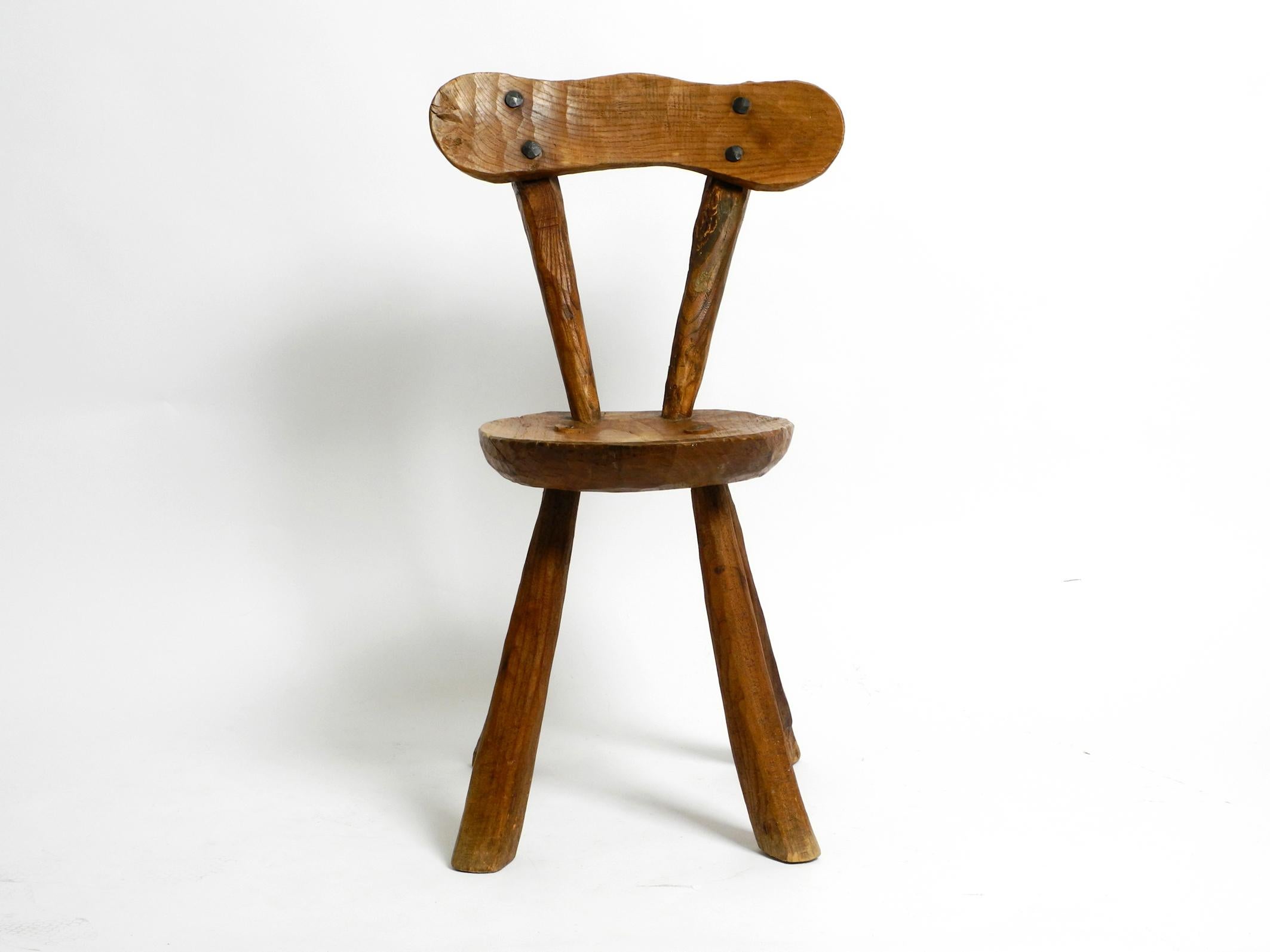 Beautiful, very rare austrian midcentury peasant chair made of spruce wood.
Great elaborate production. Found in Tirol Austria.
With a gorgeous patina. Very good vintage condition and 100% original. No woodworm damage.
Not wobbly, legs firm and