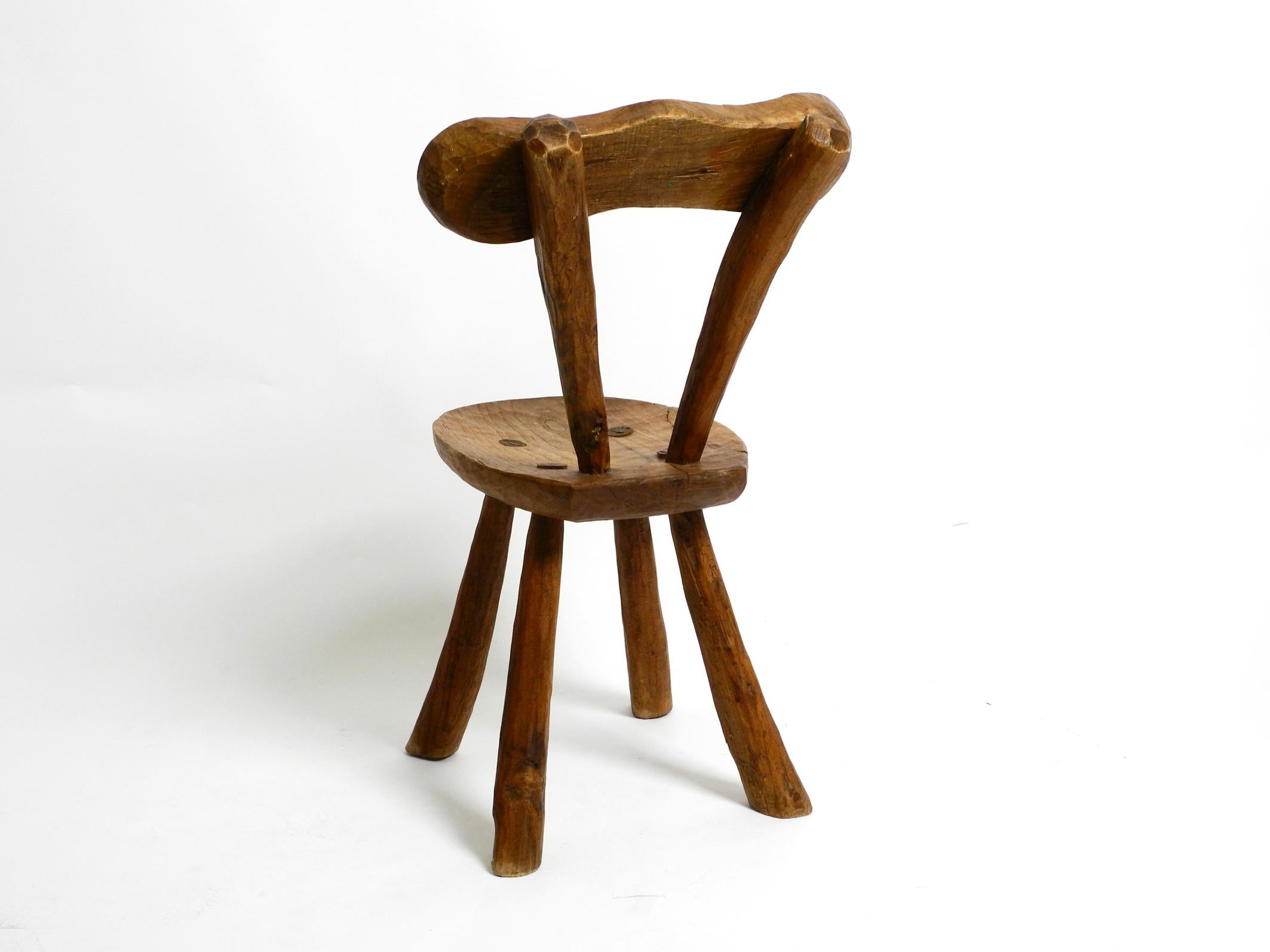 Mid-Century Modern Beautiful, Very Rare Midcentury Spruce Wood Country Chair from Tyrol Austria