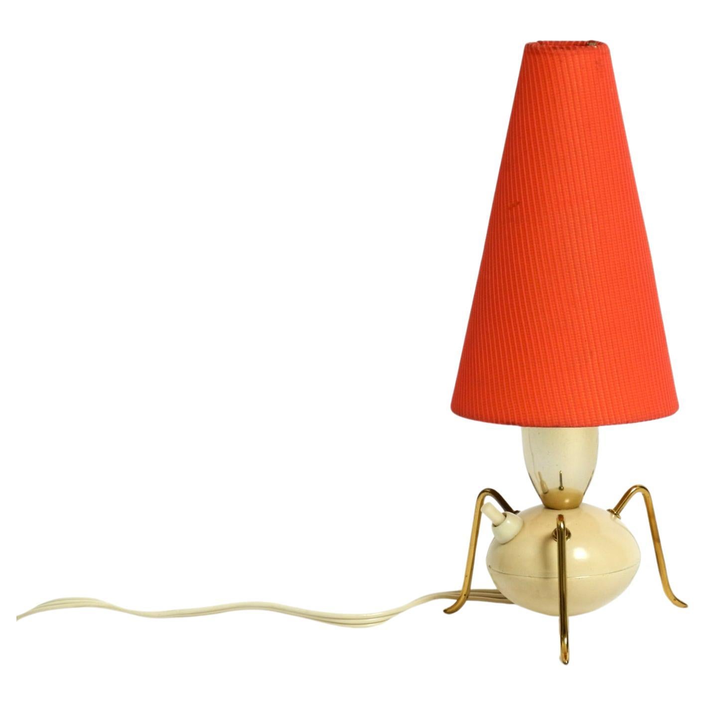 Schöne, sehr seltene, originale Mid-Century-Modern-Dreibein-Tischlampe aus Messing