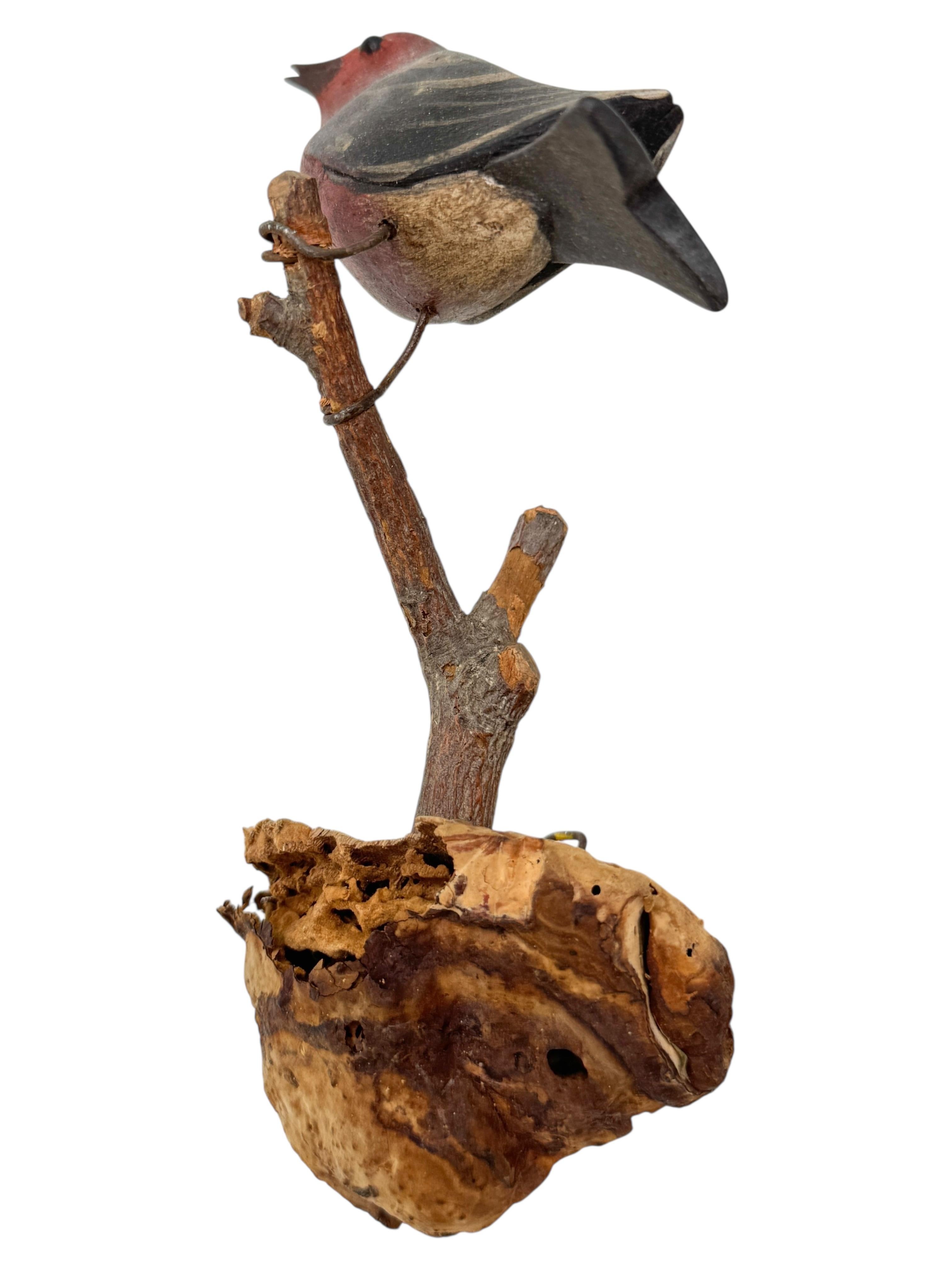 Schöne Viechtauer geschnitzt Holz Vogel Volkskunst Black Forest Antik Österreich 1900 (Österreichisch) im Angebot