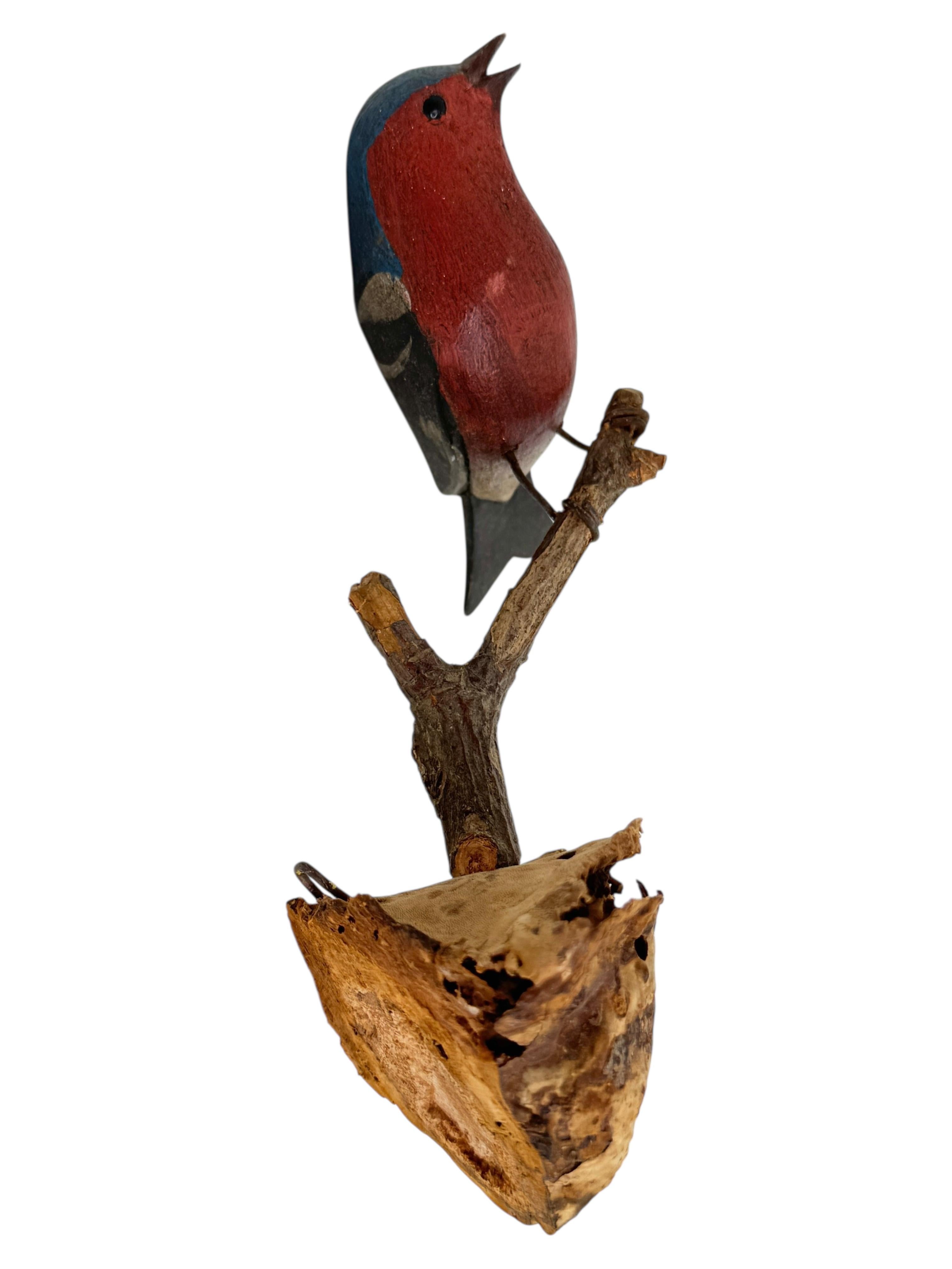 Schöne Viechtauer geschnitzt Holz Vogel Volkskunst Black Forest Antik Österreich 1900 (20. Jahrhundert) im Angebot