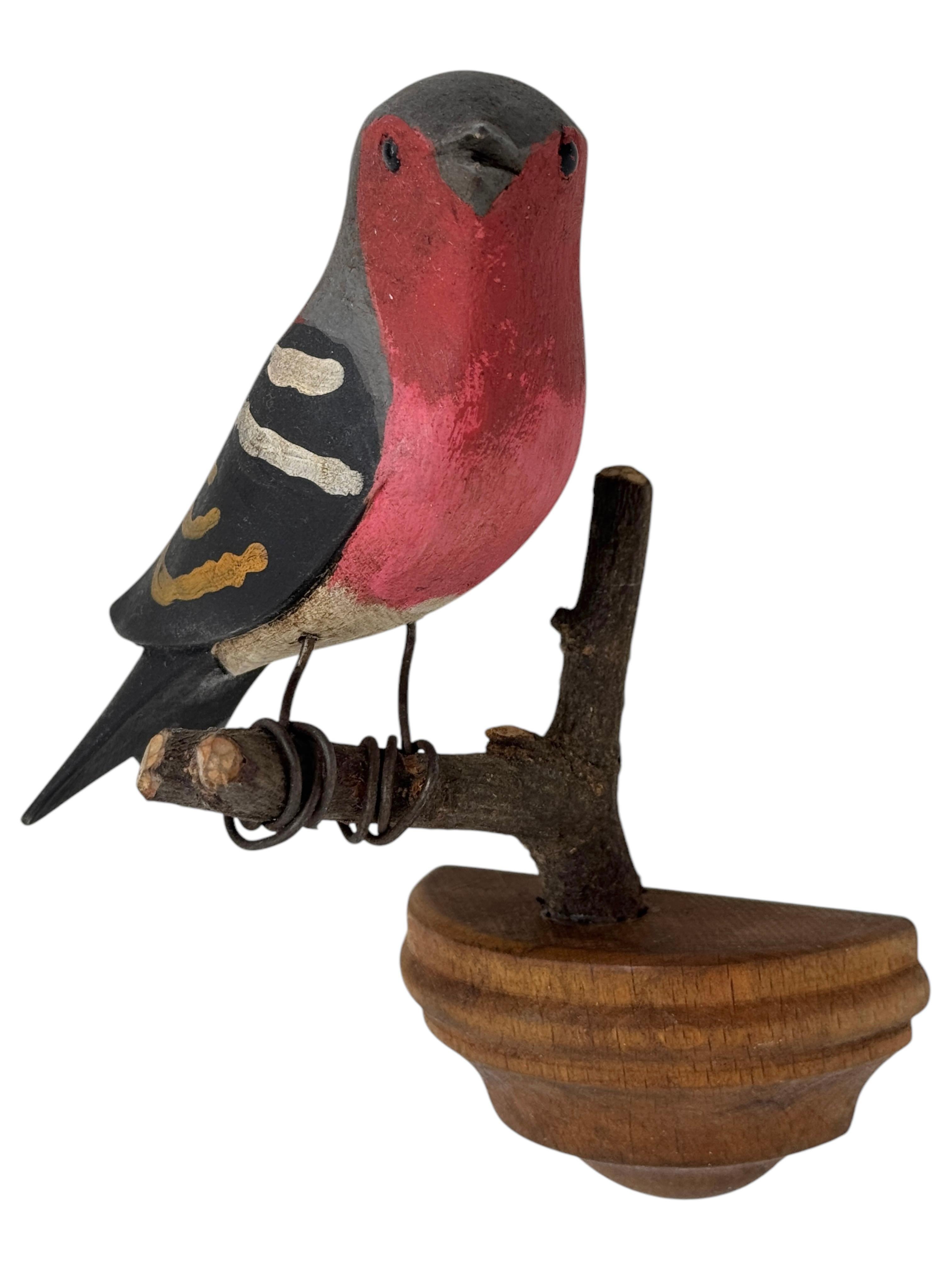 Schöner Vichtauer handgeschnitzter Holzvogel, Schwarzwälder Volkskunst, Österreich, 1910er Jahre im Angebot 6