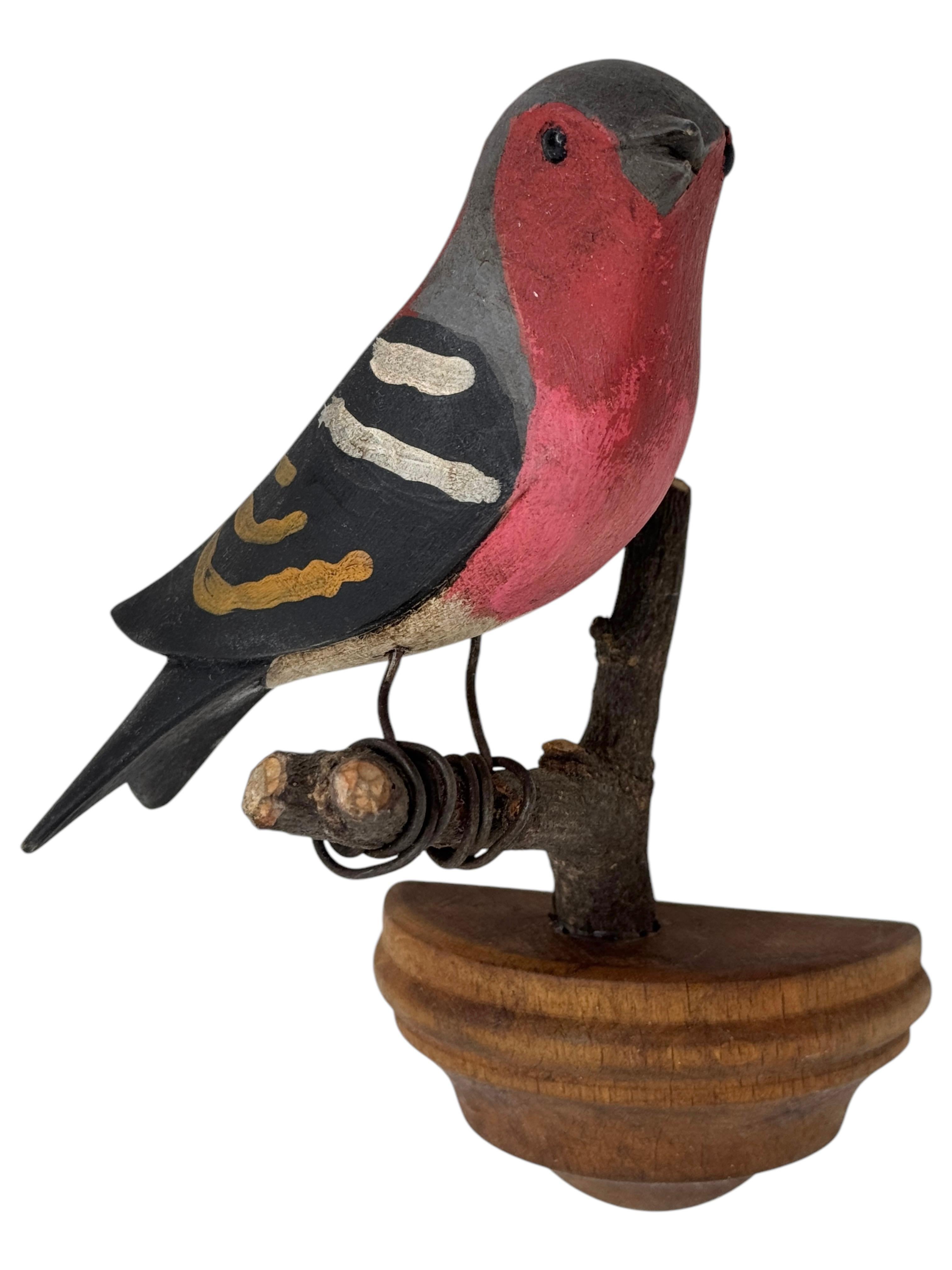 Schöner Vichtauer handgeschnitzter Holzvogel, Schwarzwälder Volkskunst, Österreich, 1910er Jahre im Angebot 7