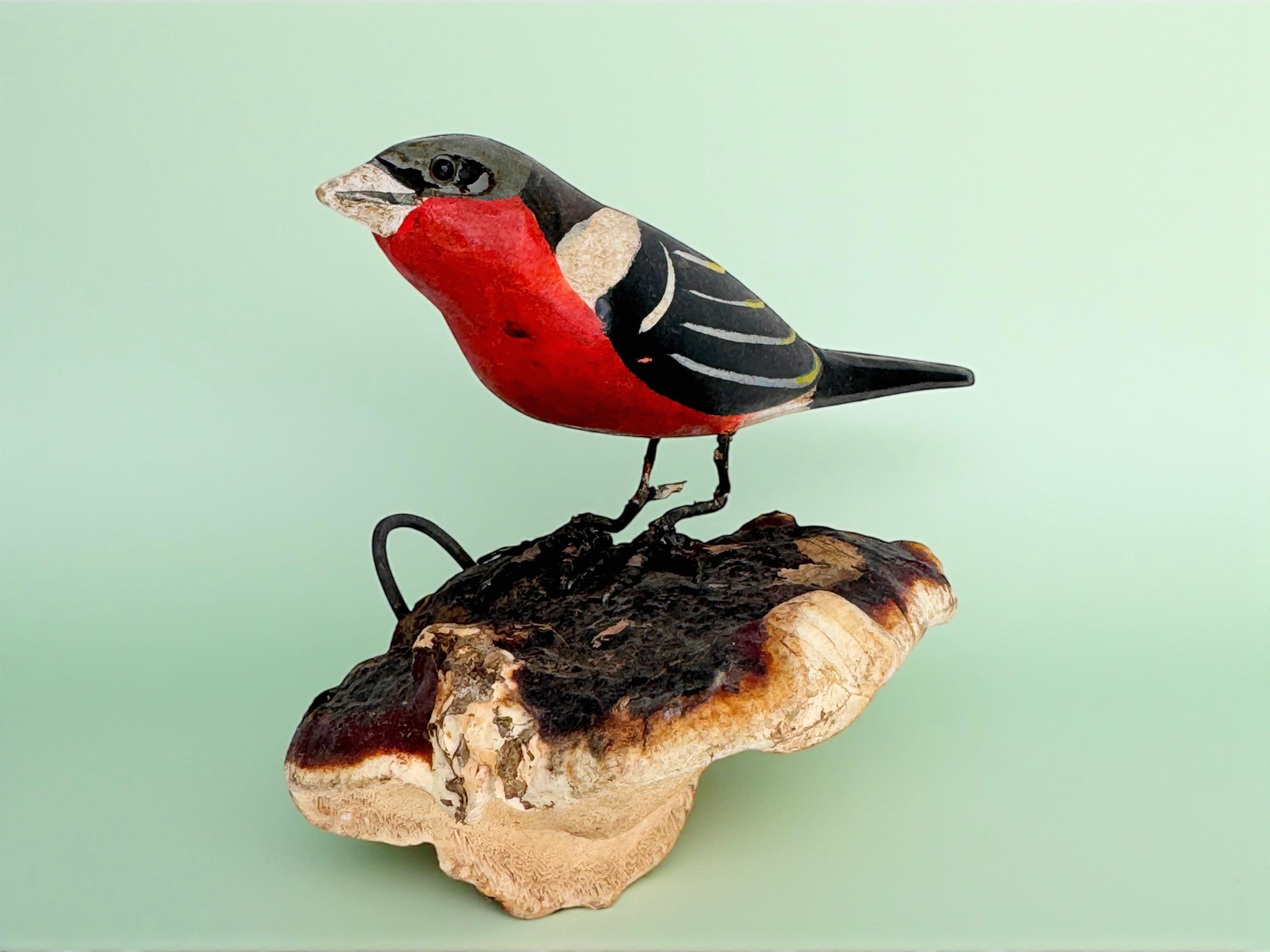 Bellissimo uccello in legno intagliato a mano Vichtauer, Black Forest Folk Art, Austria, anni '1920 in vendita 2