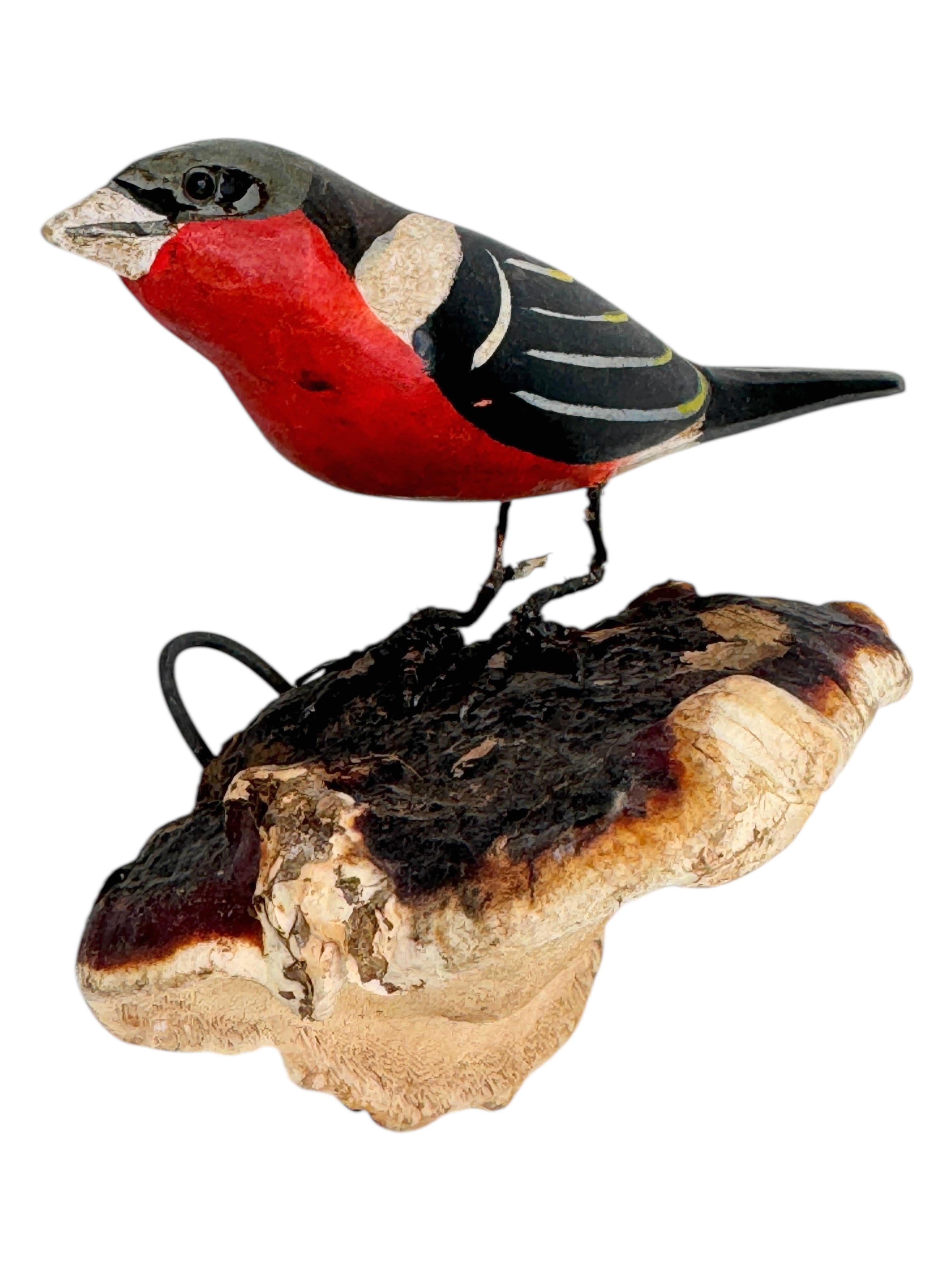 Foresta Nera Bellissimo uccello in legno intagliato a mano Vichtauer, Black Forest Folk Art, Austria, anni '1920 in vendita