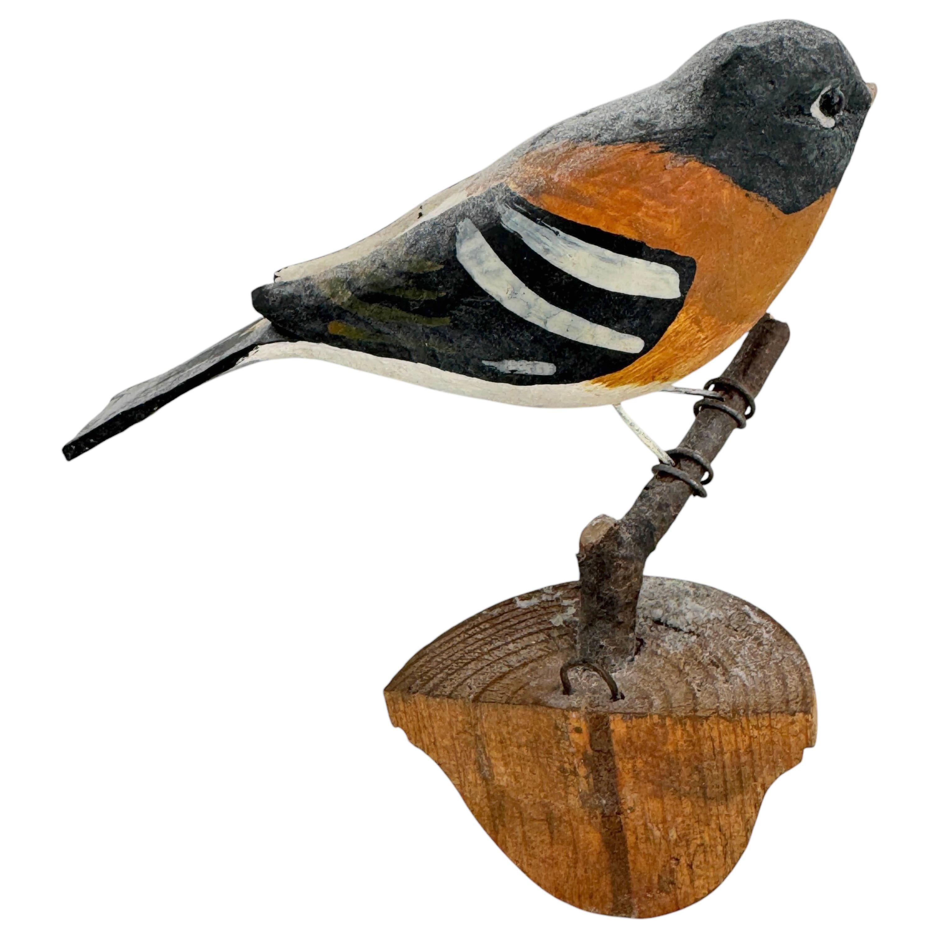 Beautiful Vichtauer Hand Carved Wood Bird, Black Forest Folk Art, Austria, 1920s In Good Condition In Nuernberg, DE