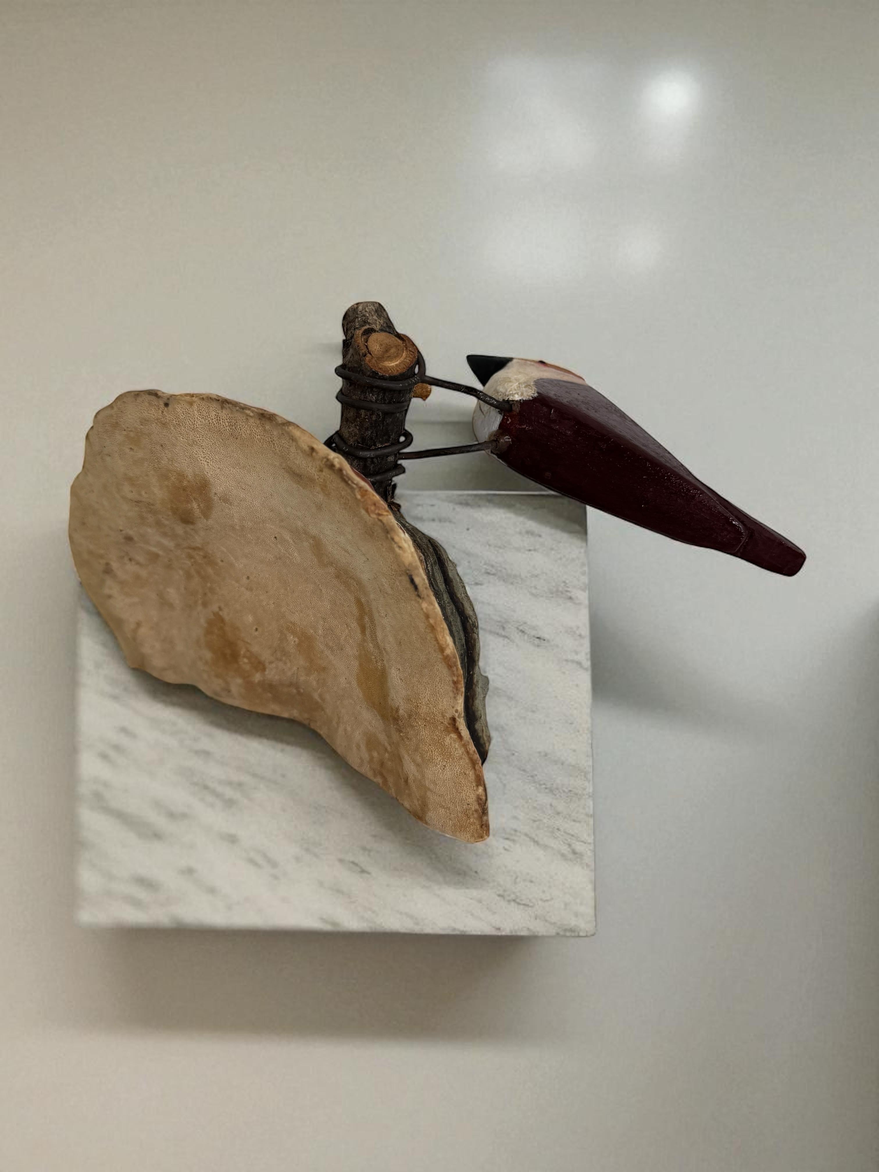 Bellissimo uccello in legno intagliato a mano Vichtauer, Black Forest Folk Art, Austria, anni '1950 in vendita 4