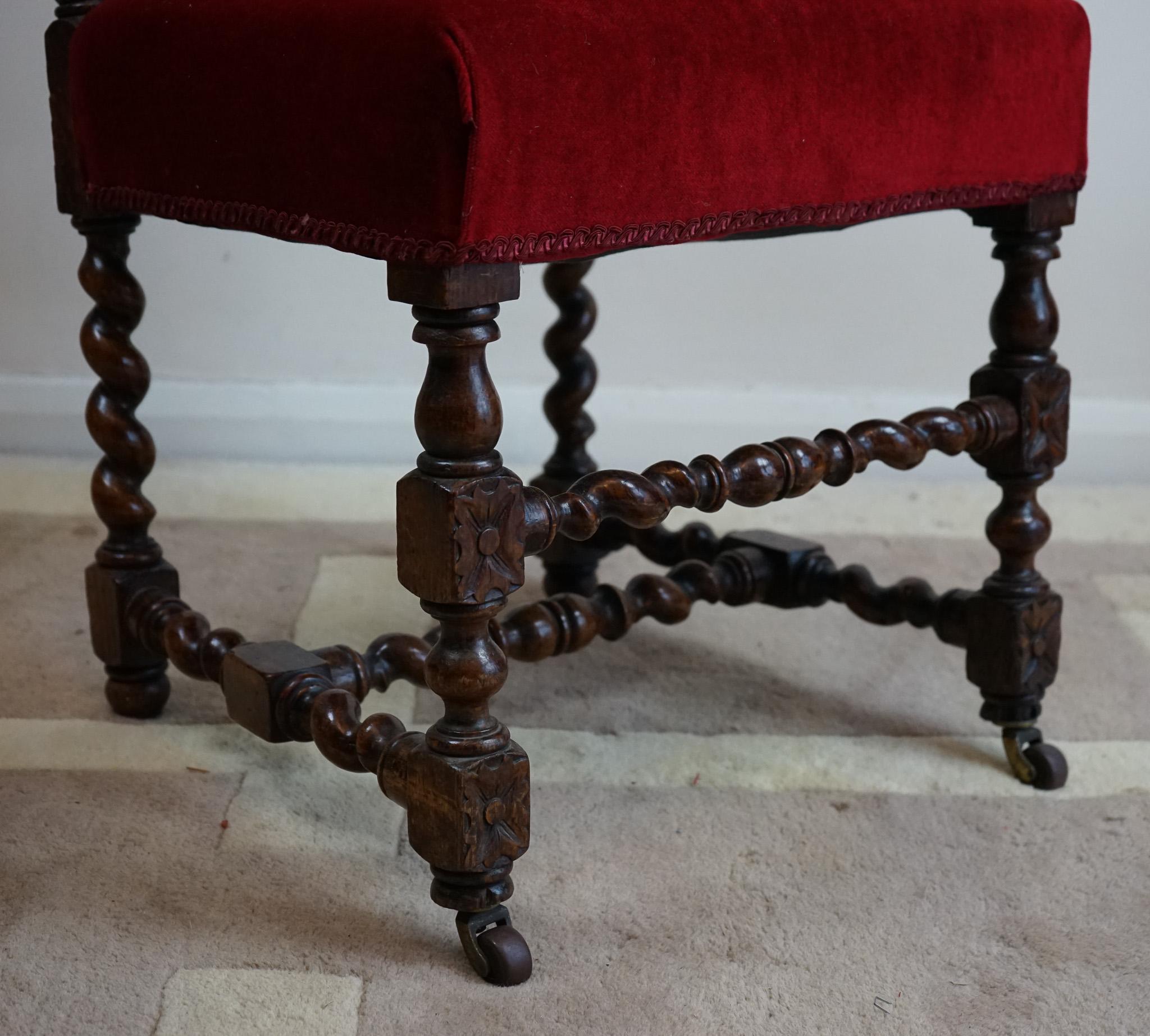 Beautiful Victorian 6 Oak Dining Chairs For Sale 4