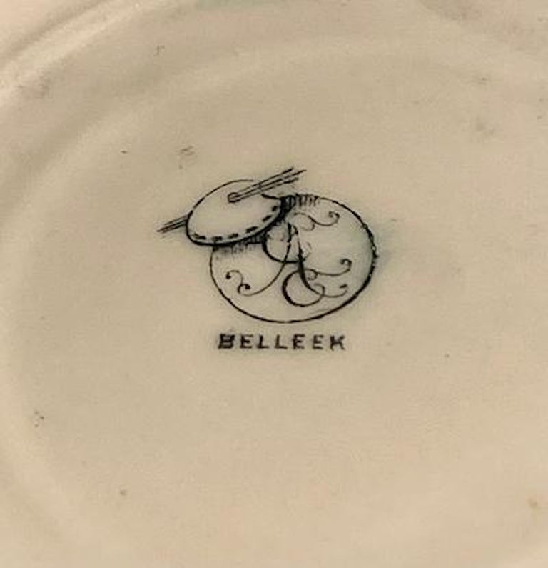 Beautiful Victorian American Belleek Willets Bulbous Hand Painted