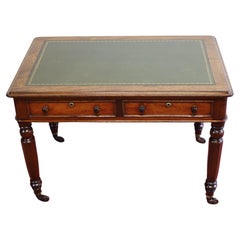 Antique Beautiful Victorian  Leather Top Writing Table 