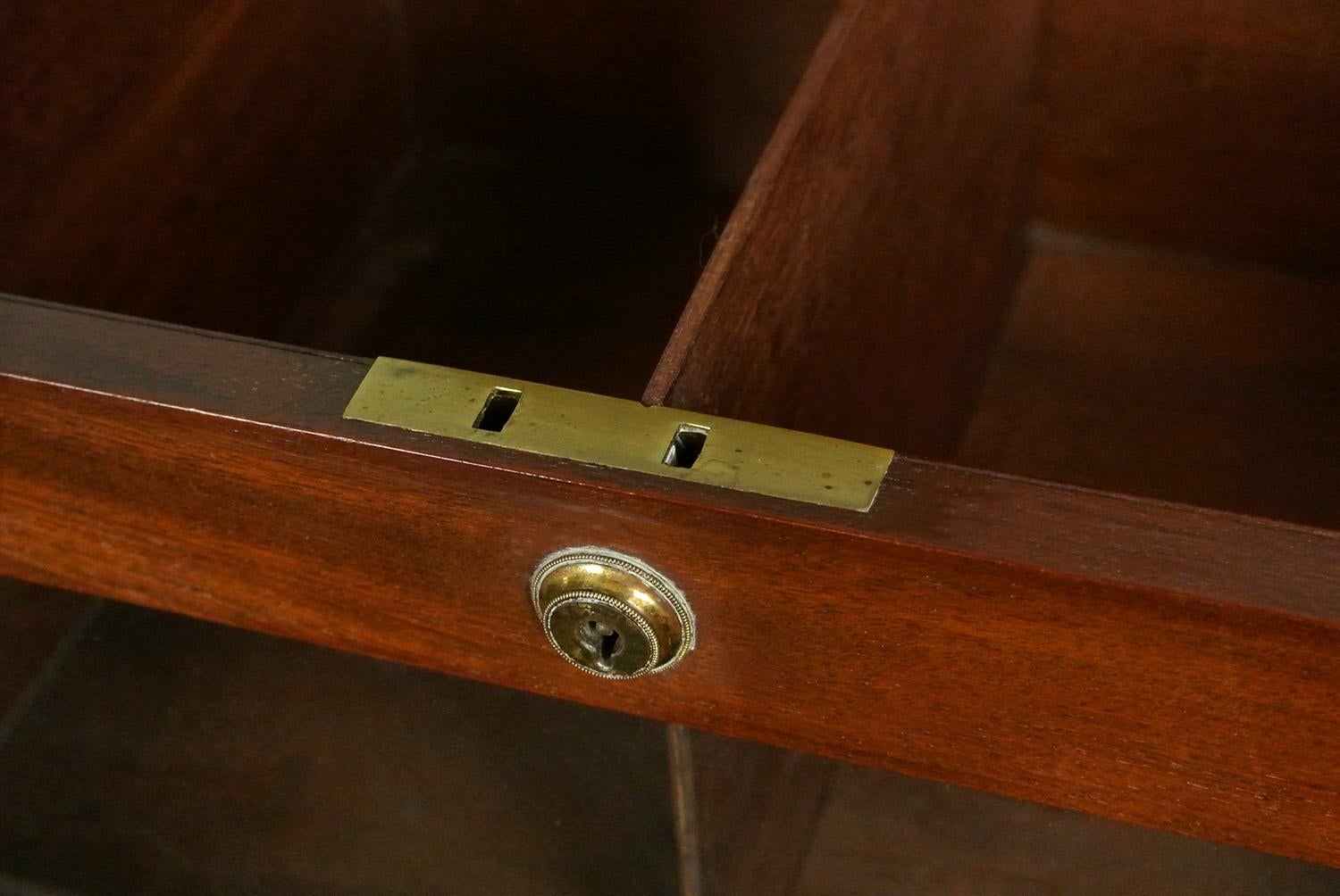 Beautiful Victorian Mahogany Glass and Brass Letter Box, c. 1890 4