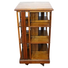 Beautiful Victorian Oak Revolving Bookcase.