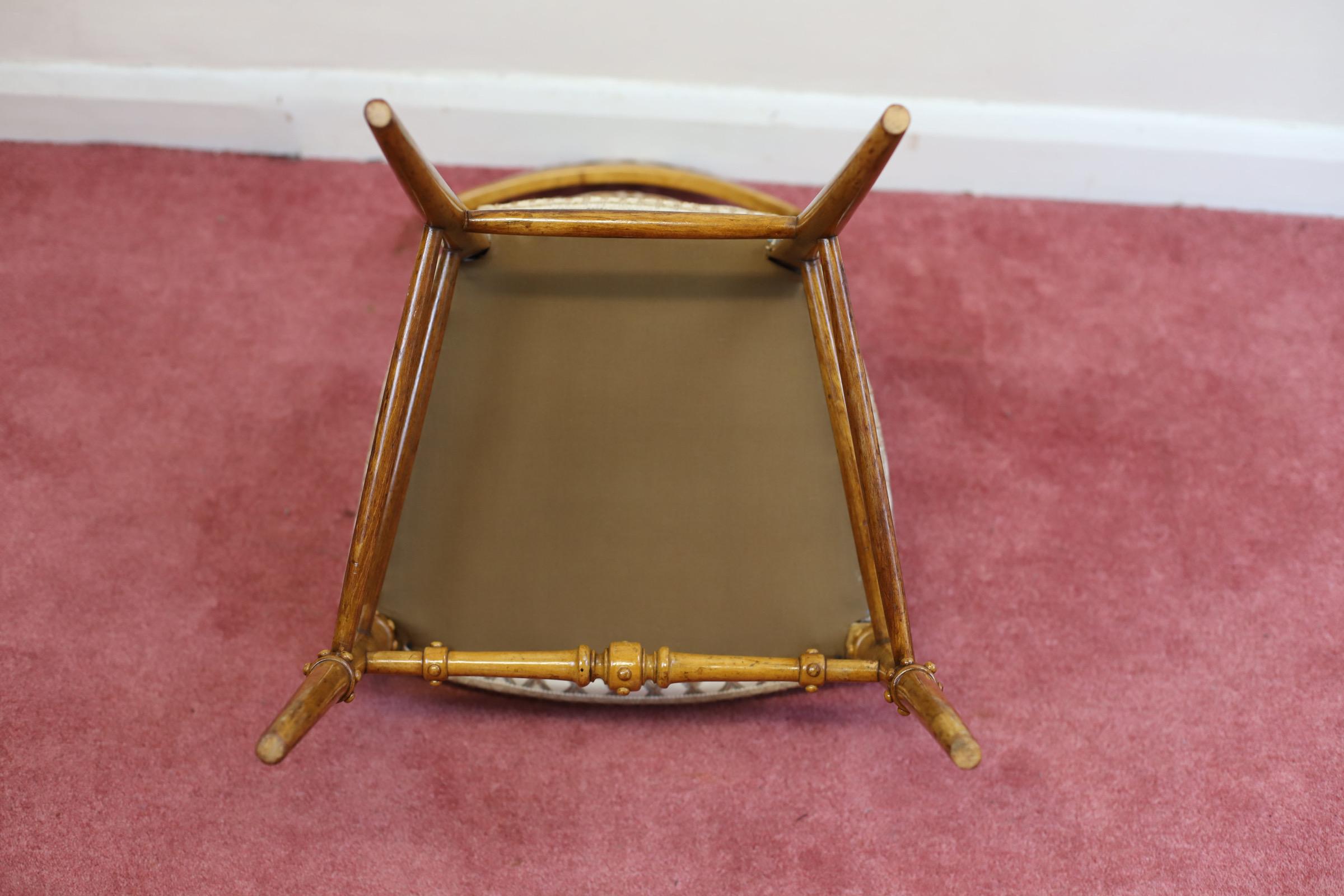 Beautiful Victorian  Satin Walnut  Bedroom Chair  For Sale 5