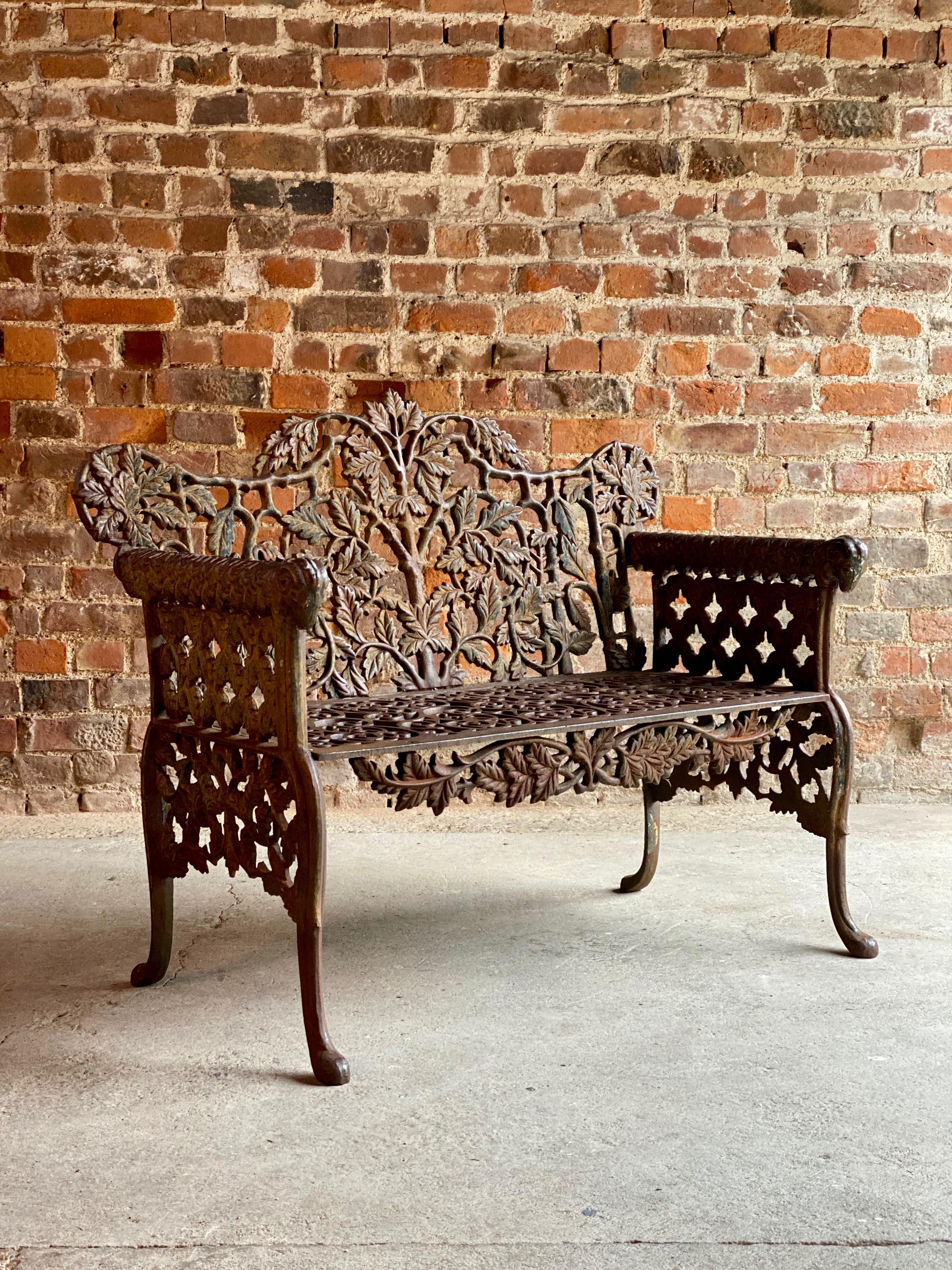 Beautiful Victorian Style Cast Iron Garden Bench Seat Ornate 6