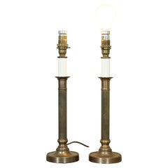 Beautiful Victorian Style Pair of Brass Table Lamps
