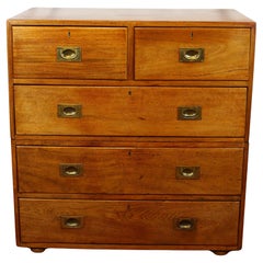 Beautiful Victorian Two-Part Campaign Chest Of Drawers
