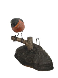 Beautiful Viechtauer Hand Carved Wood Bird, Black Forest Folk Art, Austria