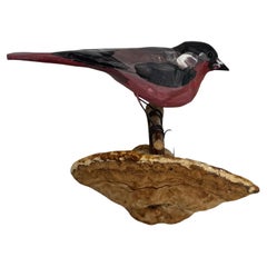 Beautiful Viechtauer Hand Carved Wood Bird, Black Forest Folk Art, Austria