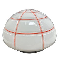 Beautiful Vienna Secession Art Deco Flush Mount Ceiling Light, Austria, 1950s