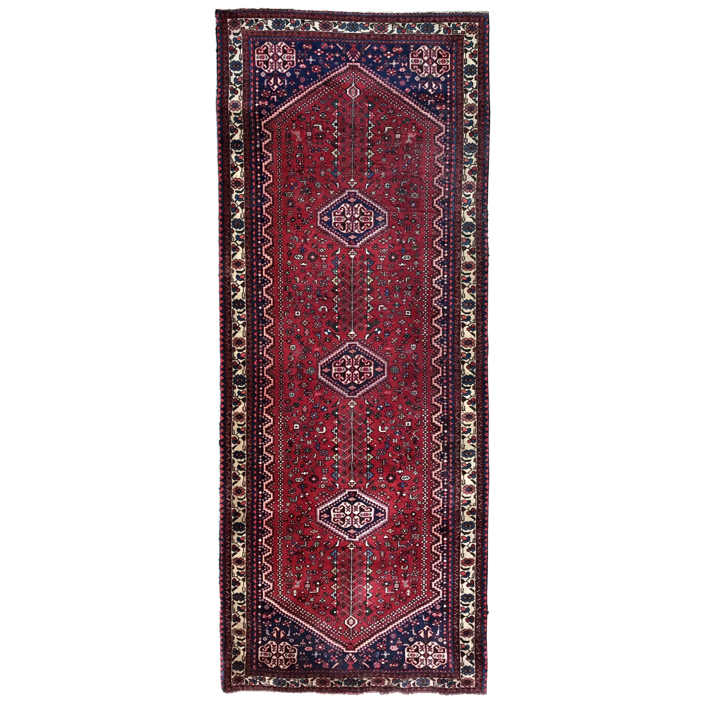 Bobyrug’s Beautiful Vintage Abadeh Runner For Sale