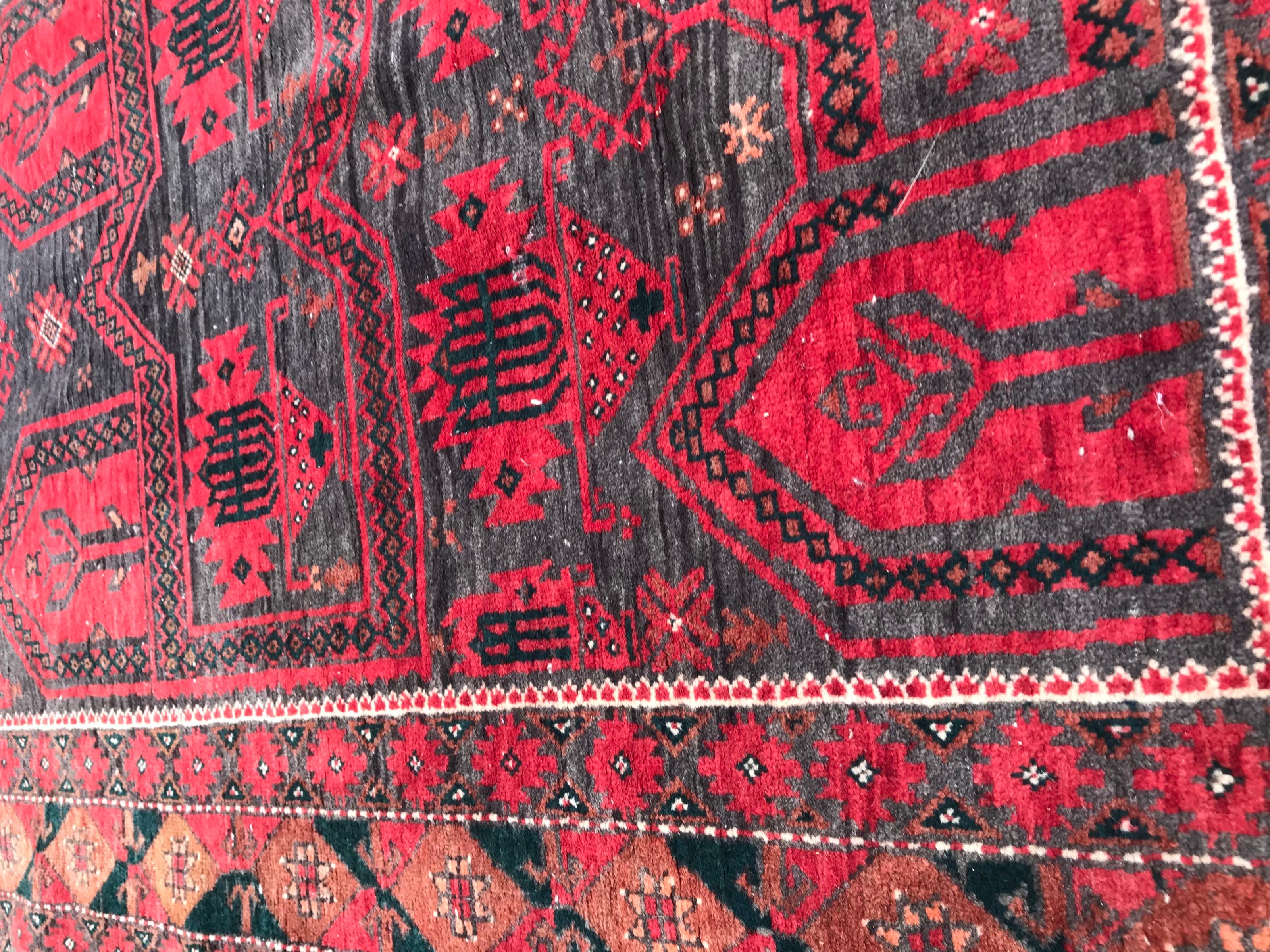 Bobyrug's Beautiful Vintage Afghan Balutch Rug (tapis afghan vintage de Balutch) en vente 1