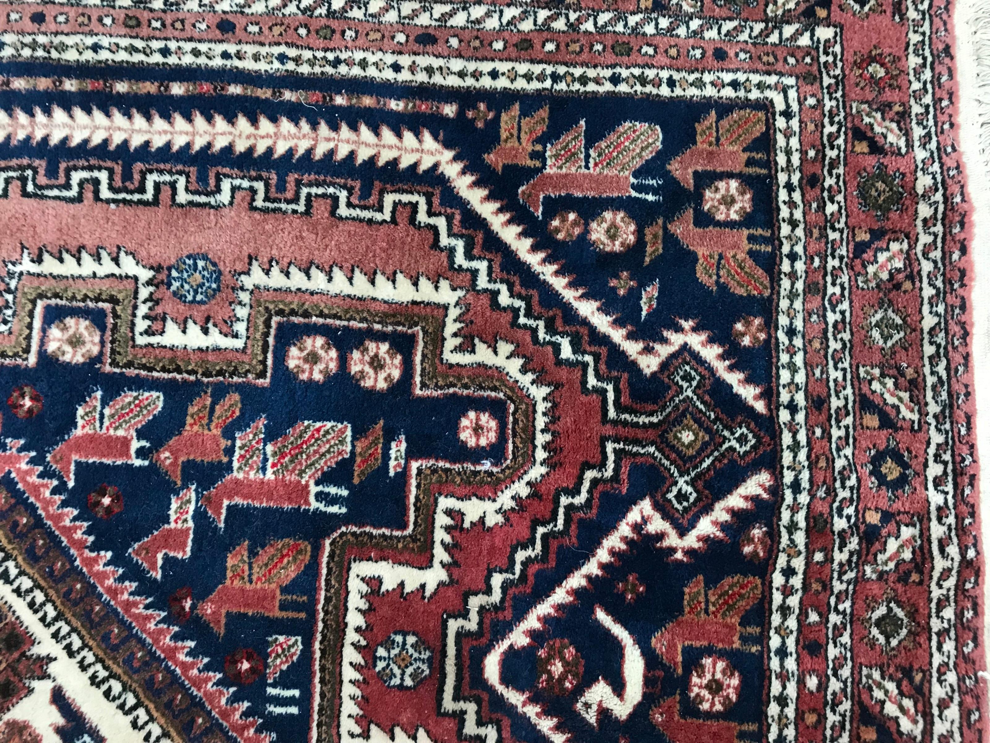 Beautiful Vintage Afshar Rug For Sale 2