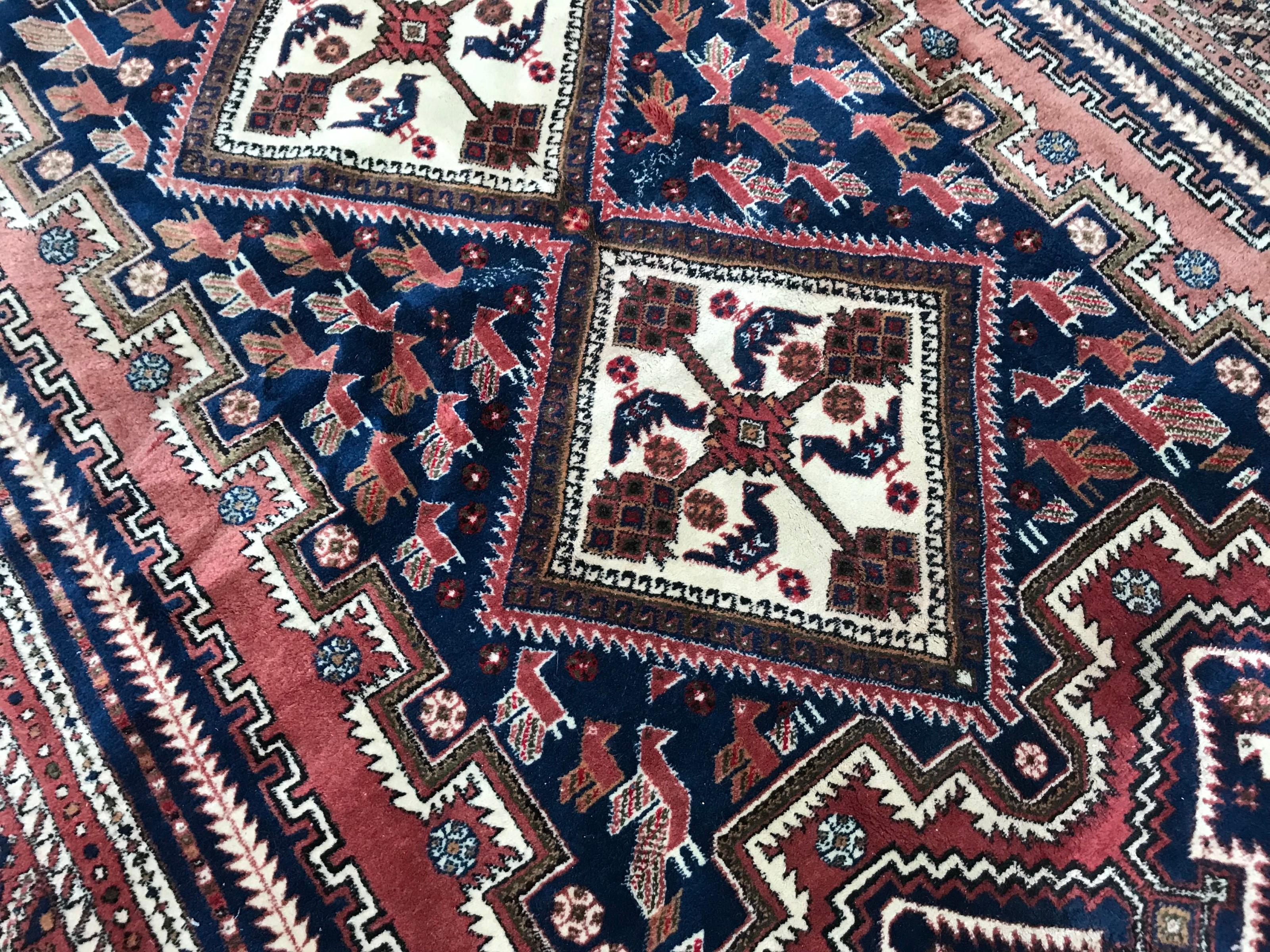 Beautiful Vintage Afshar Rug For Sale 3