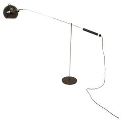 Beautiful Vintage Angling Floor Lamp with Brown Metal Ball