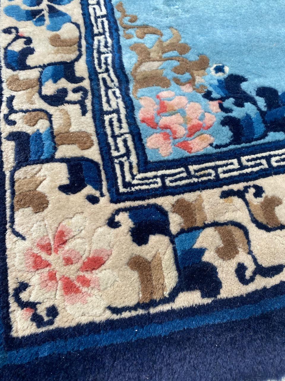 Magnifique tapis chinois vintage Art déco de Pékin en vente 5