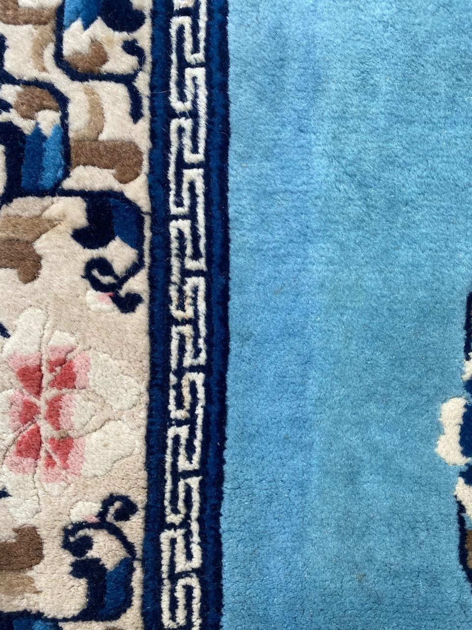 Schöner chinesischer Beijing-Teppich im Art déco-Stil im Vintage-Stil im Angebot 6