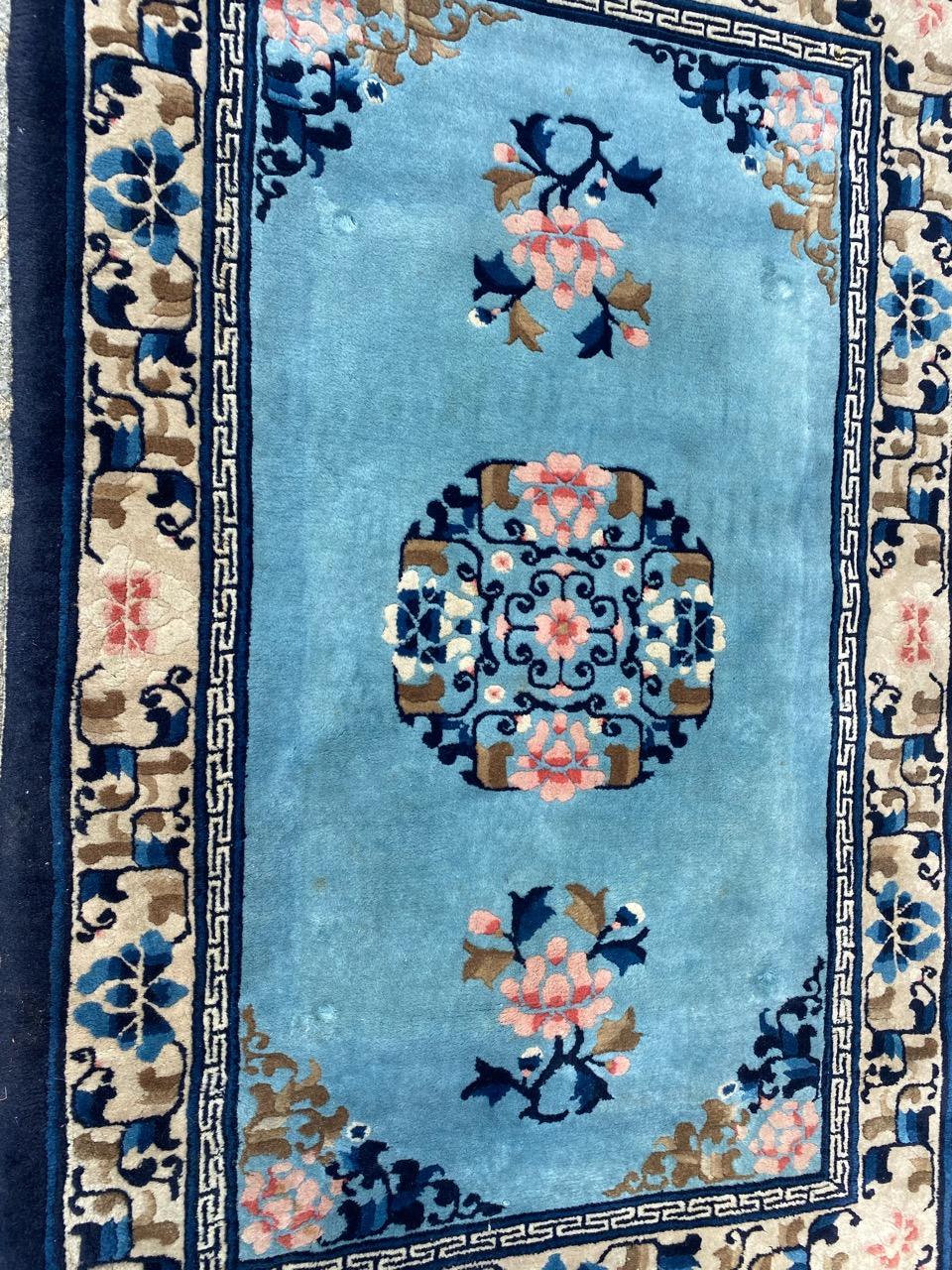 Schöner chinesischer Beijing-Teppich im Art déco-Stil im Vintage-Stil im Angebot 9