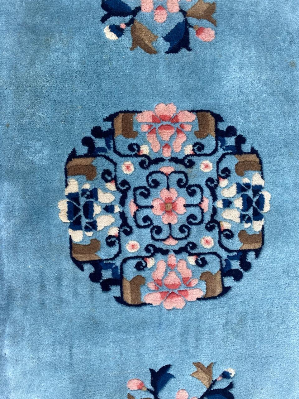 Beautiful Vintage Art Deco Chinese Beijing Rug In Good Condition For Sale In Saint Ouen, FR