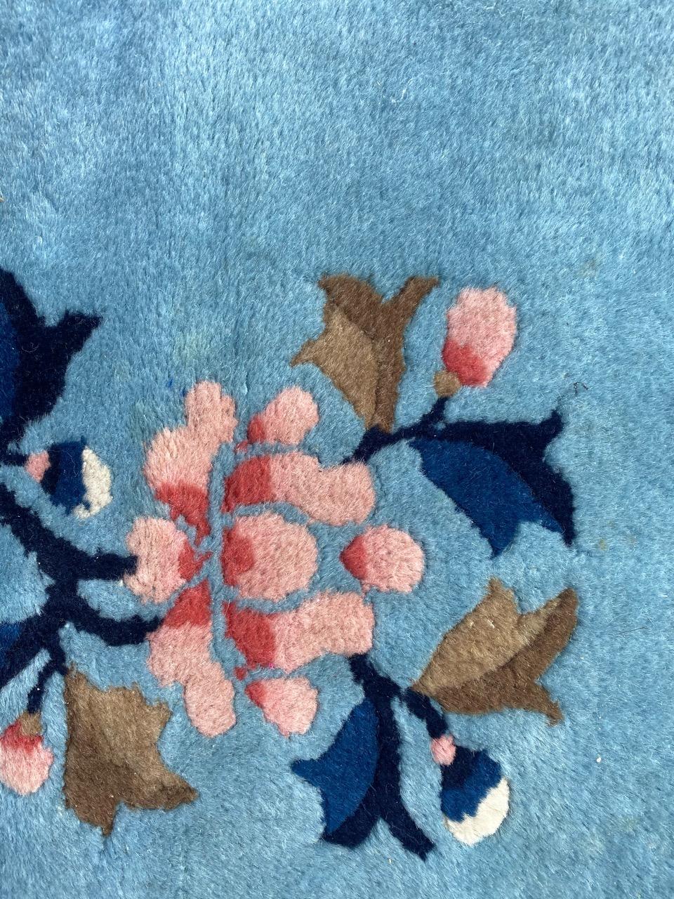 Schöner chinesischer Beijing-Teppich im Art déco-Stil im Vintage-Stil (Wolle) im Angebot