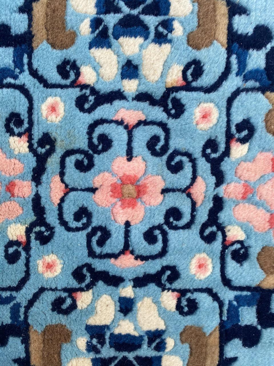 Schöner chinesischer Beijing-Teppich im Art déco-Stil im Vintage-Stil im Angebot 1