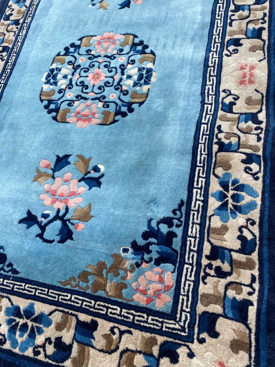 Beautiful Vintage Art Deco Chinese Beijing Rug For Sale 3