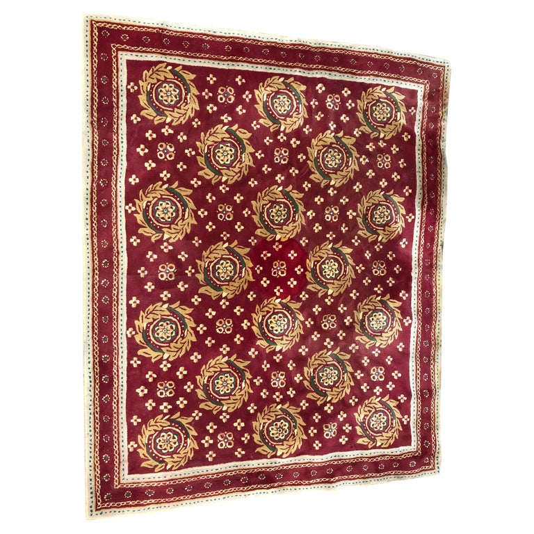 Tapis Donegal Touffeté Main Argent Et Bleu, 8x10 / 9x12, Laine 100%, Moderne, Multicolore