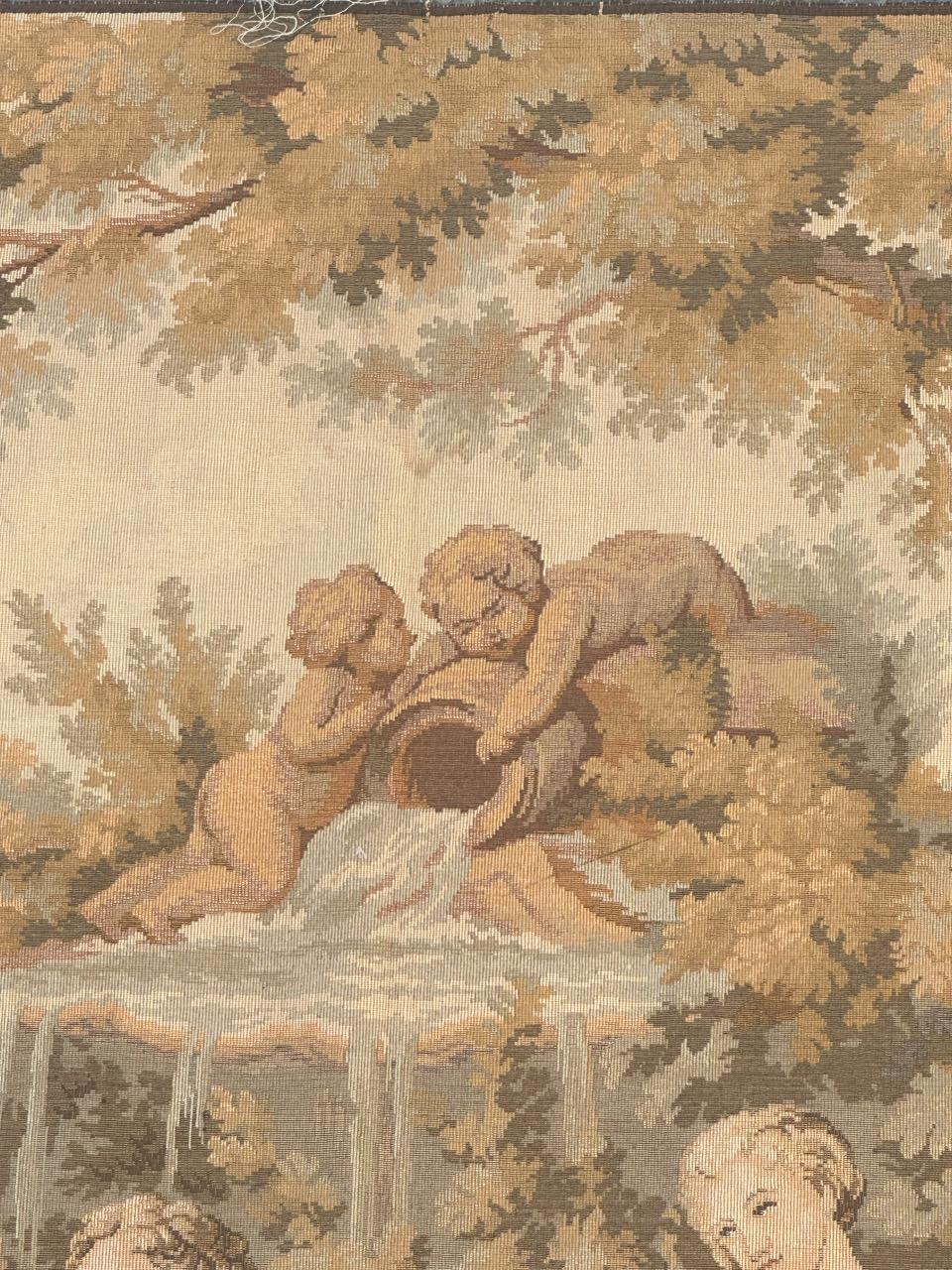 Schöner französischer Jacquard-Wandteppich im Aubusson-Stil im Vintage-Stil im Angebot 3