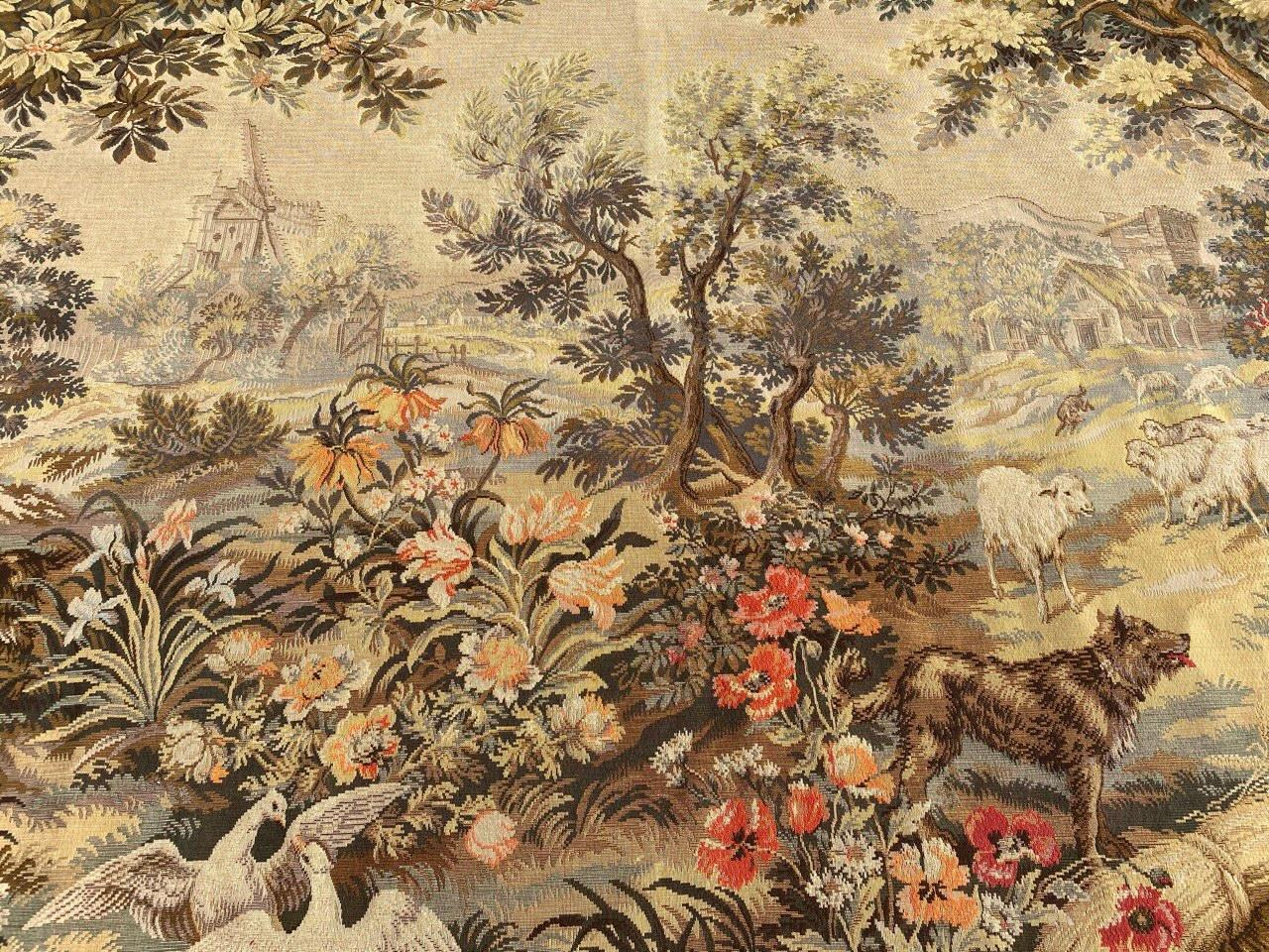 Beautiful Vintage Aubusson Style French Jaquar Tapestry 11