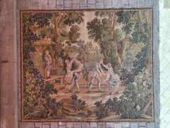 Bobyrug's Beautiful Vintage Aubusson Style French Jaquar Tapestry