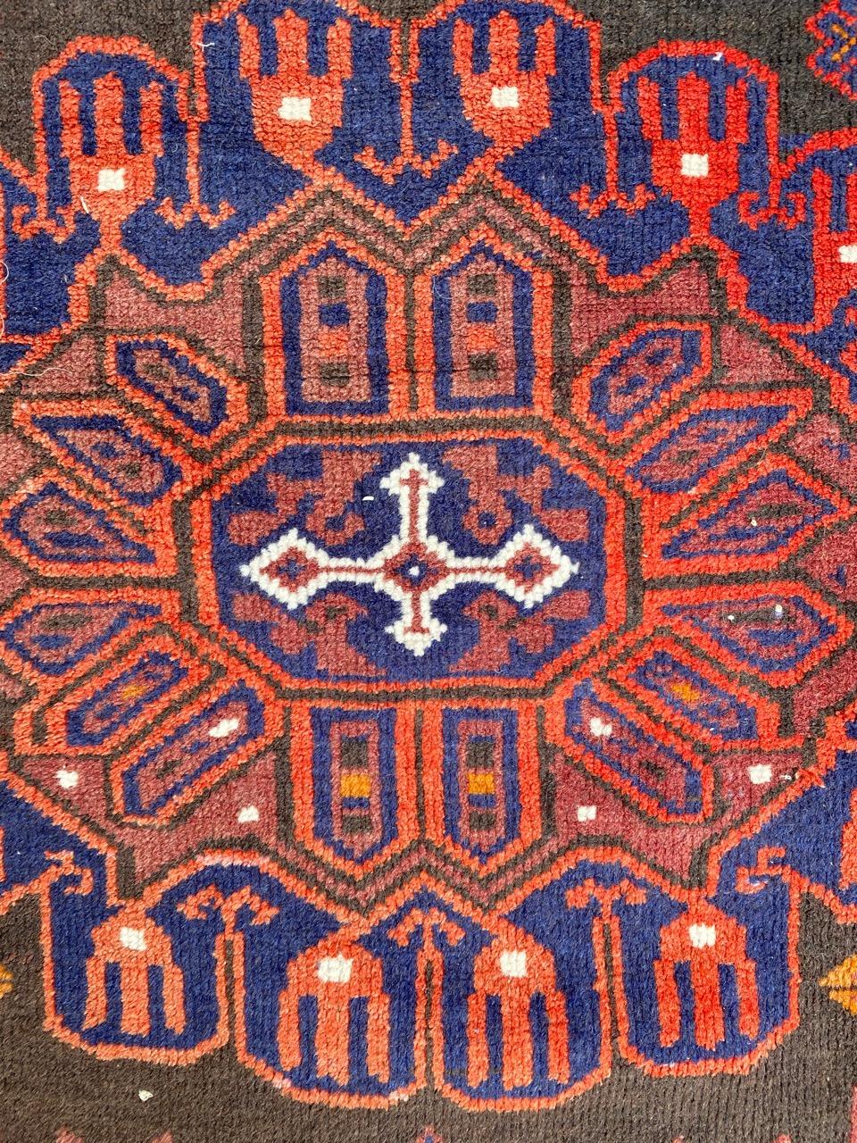 Beautiful Vintage Baluch Afghan Rug For Sale 5