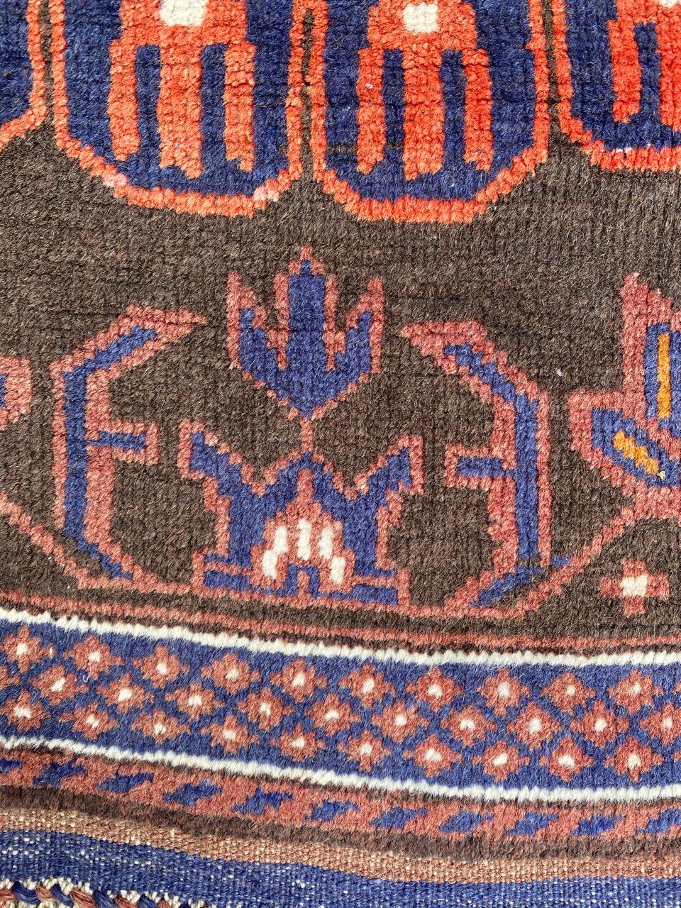 Beautiful Vintage Baluch Afghan Rug For Sale 6